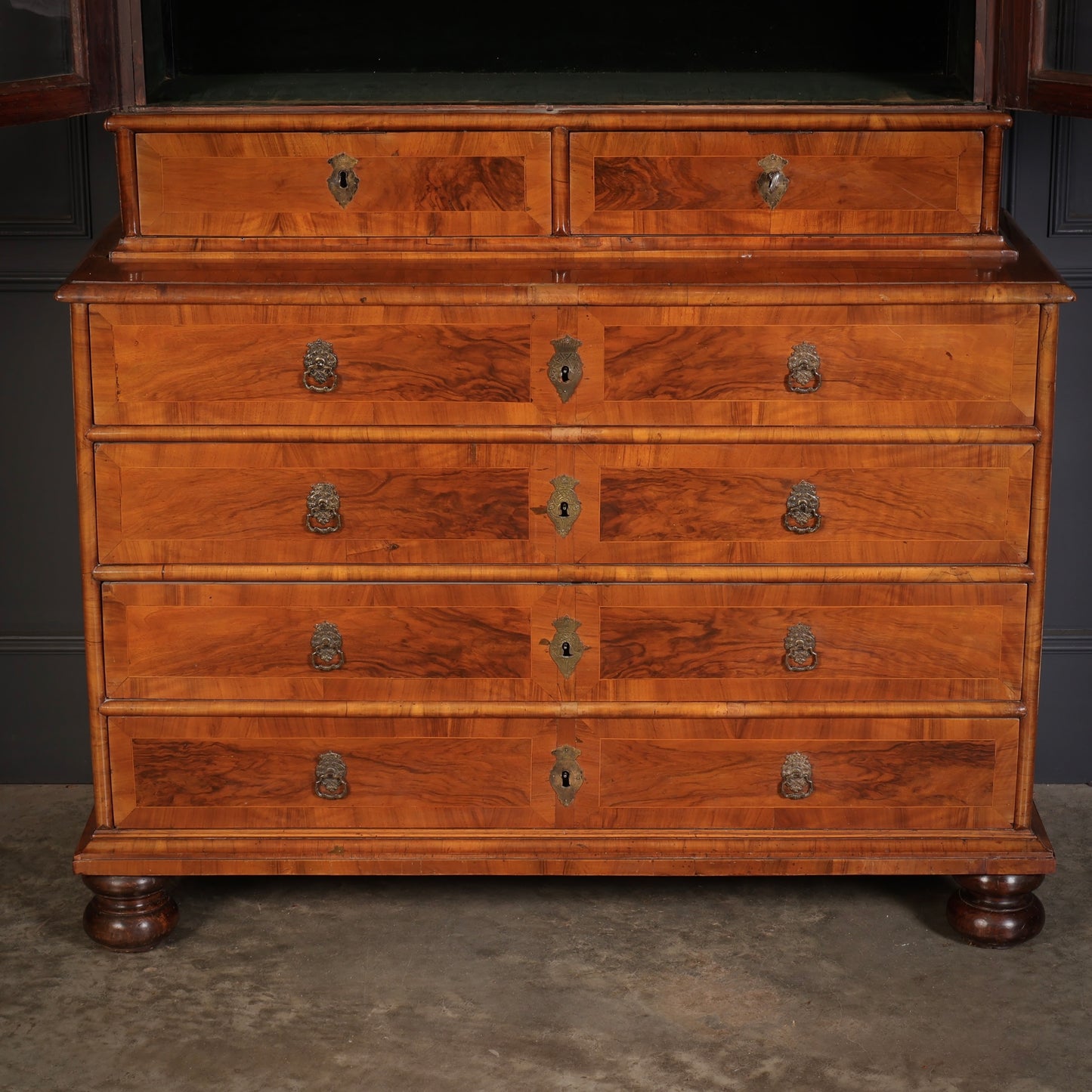 18th Century Walnut Glazed Bookcase