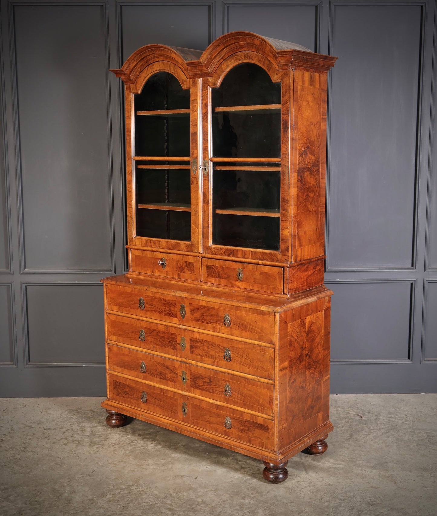 18th Century Walnut Glazed Bookcase