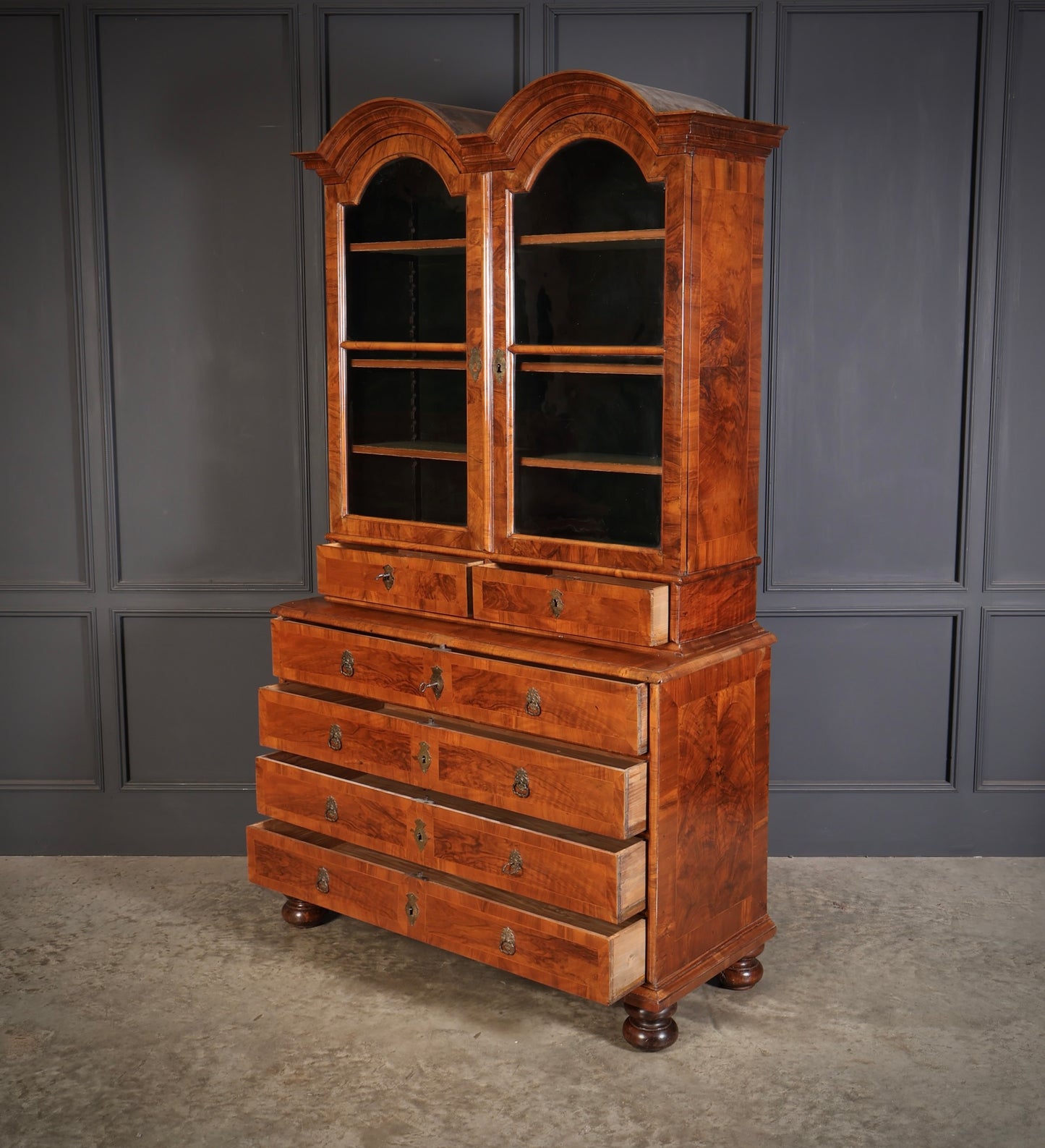 18th Century Walnut Glazed Bookcase