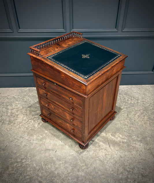 Large 19th Century Rosewood Davenport Desk