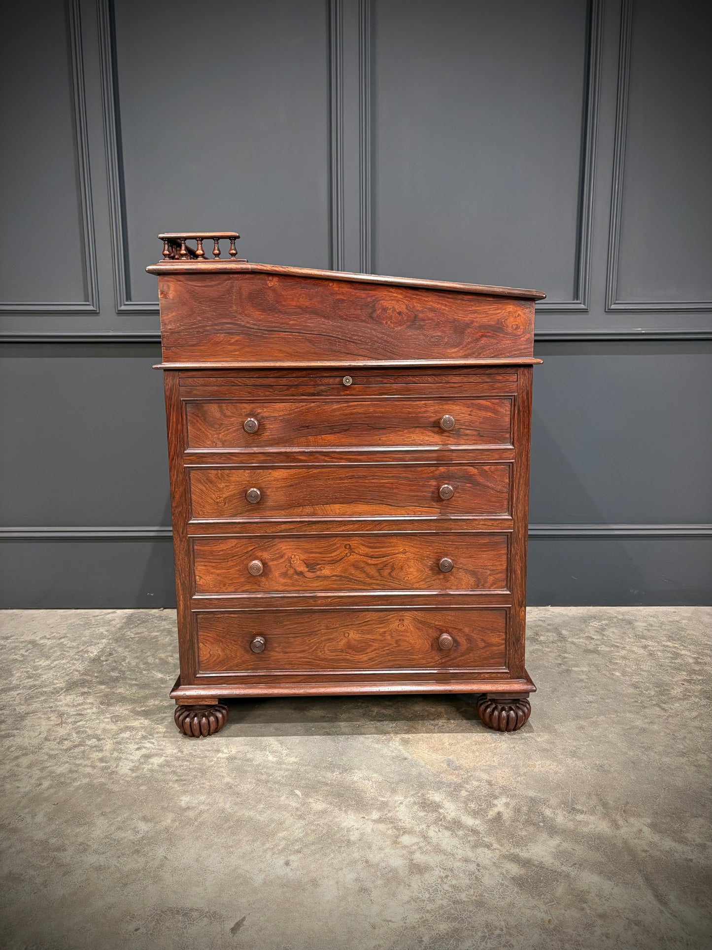 Large 19th Century Rosewood Davenport Desk
