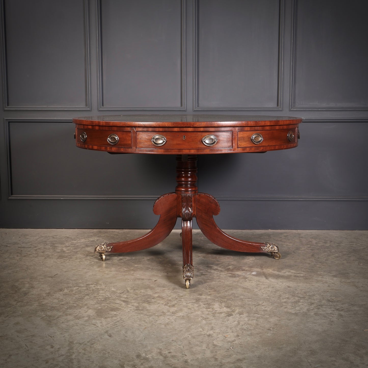 Regency Mahogany Drum Table