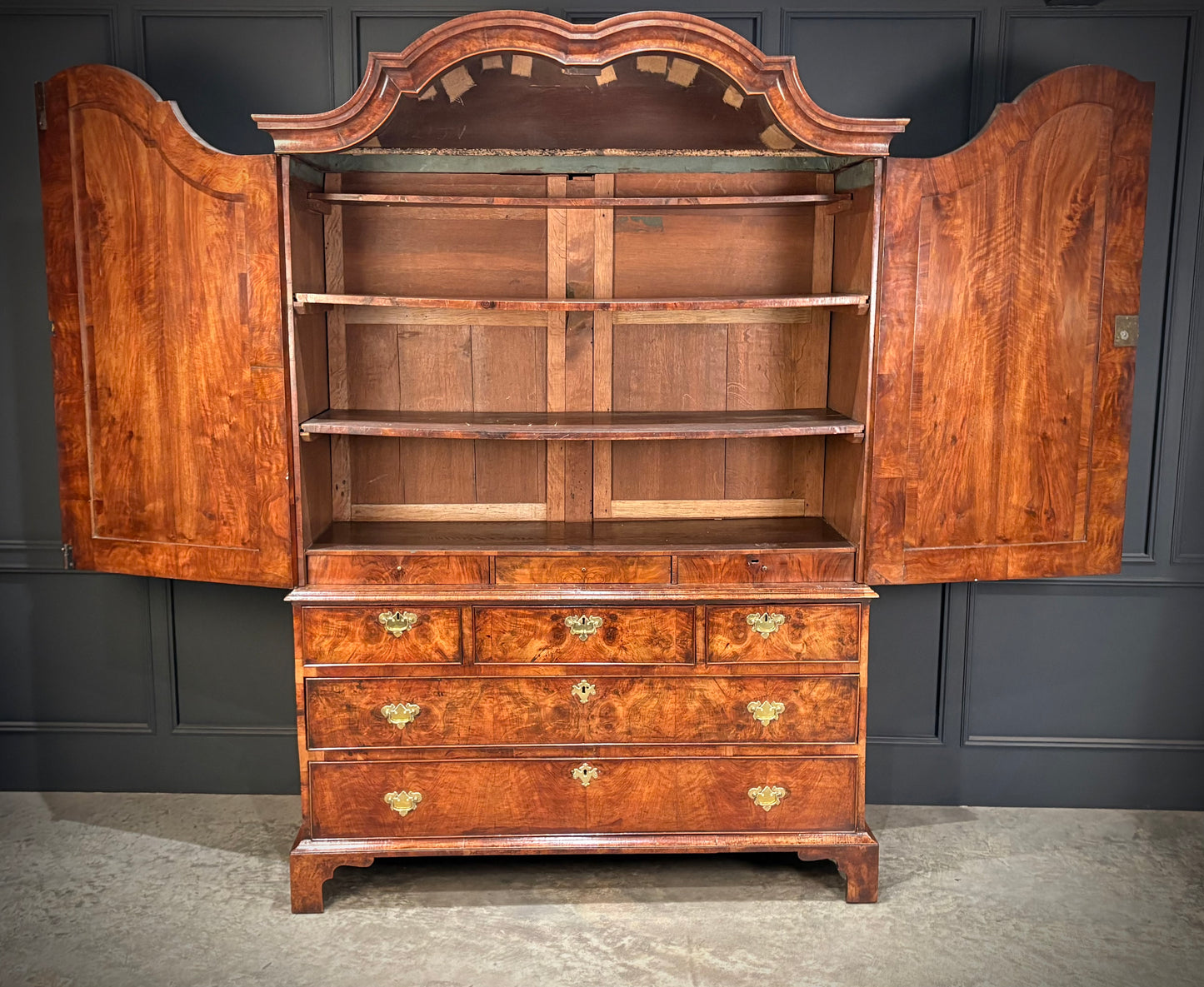 Large 18th Century Dutch Walnut Cabinet