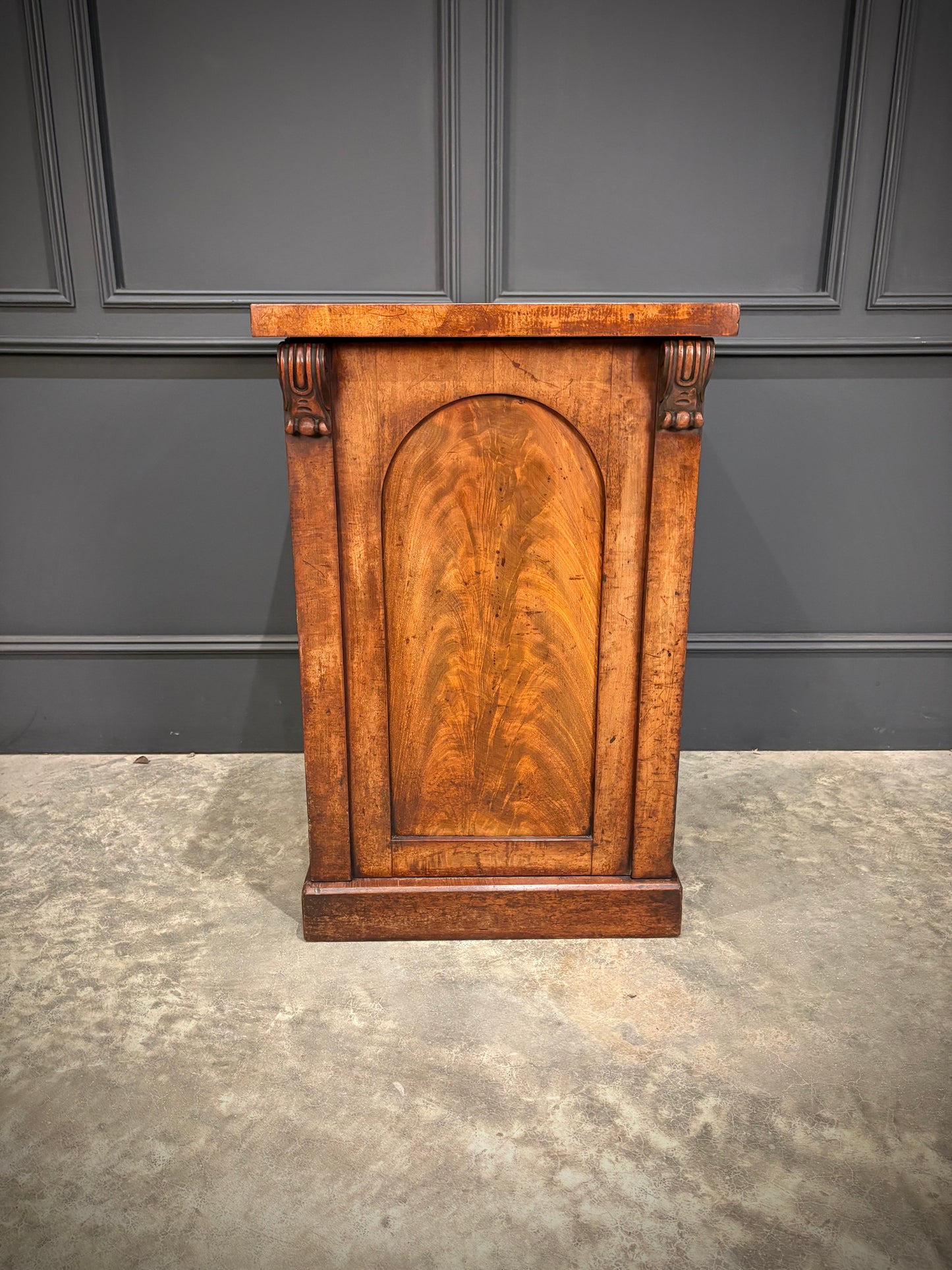 Pair of Victorian Flame Mahogany Bedside Cabinets