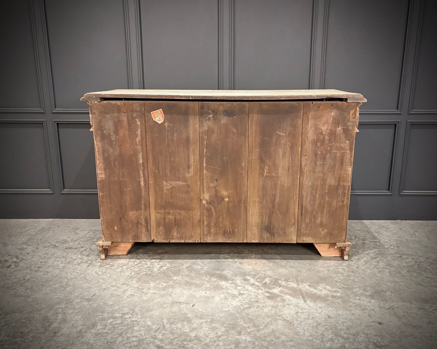 Bleached Oak Carved Side Cabinet