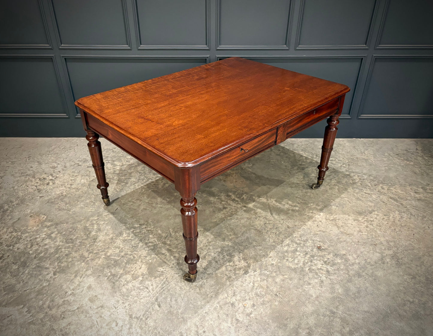 Cuban Mahogany Library Writing Table