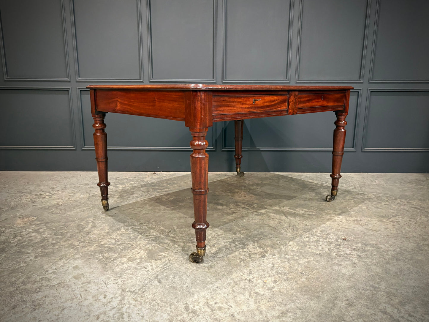 Cuban Mahogany Library Writing Table