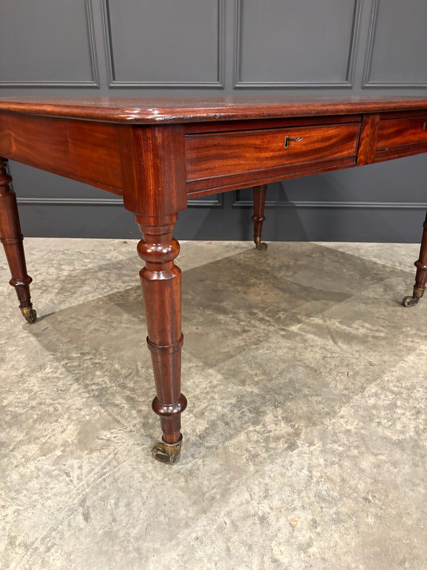 Cuban Mahogany Library Writing Table