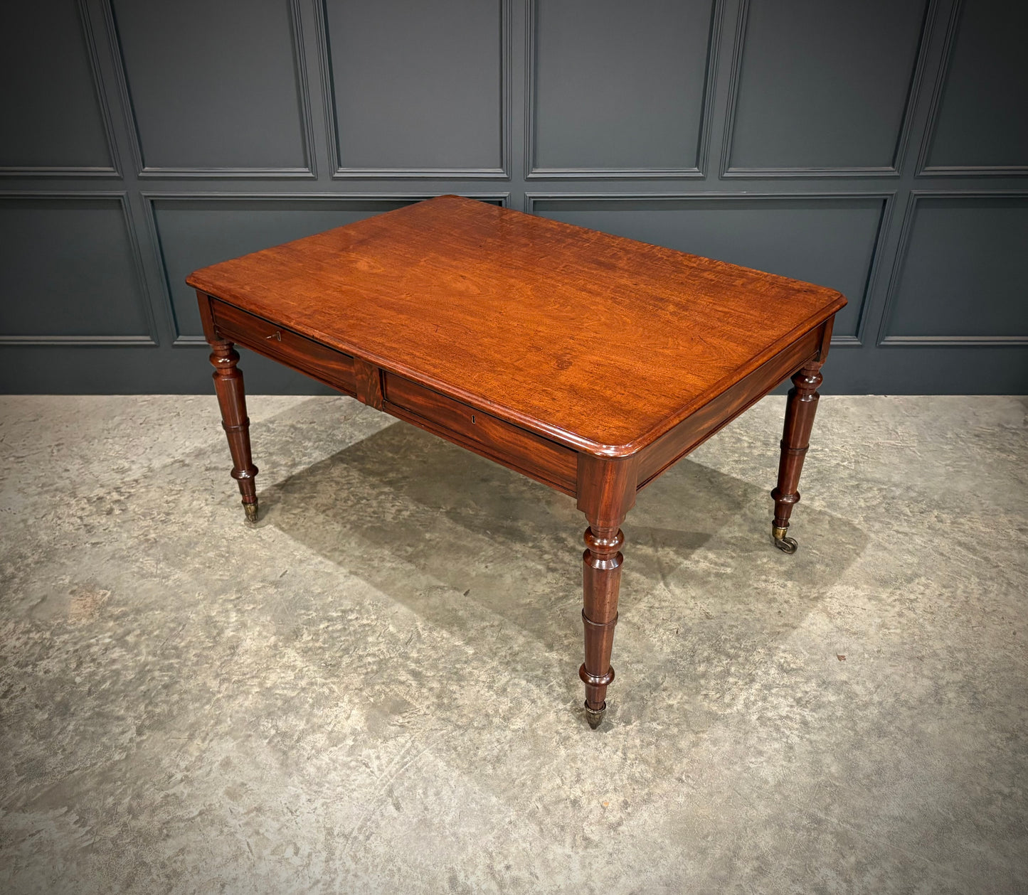 Cuban Mahogany Library Writing Table