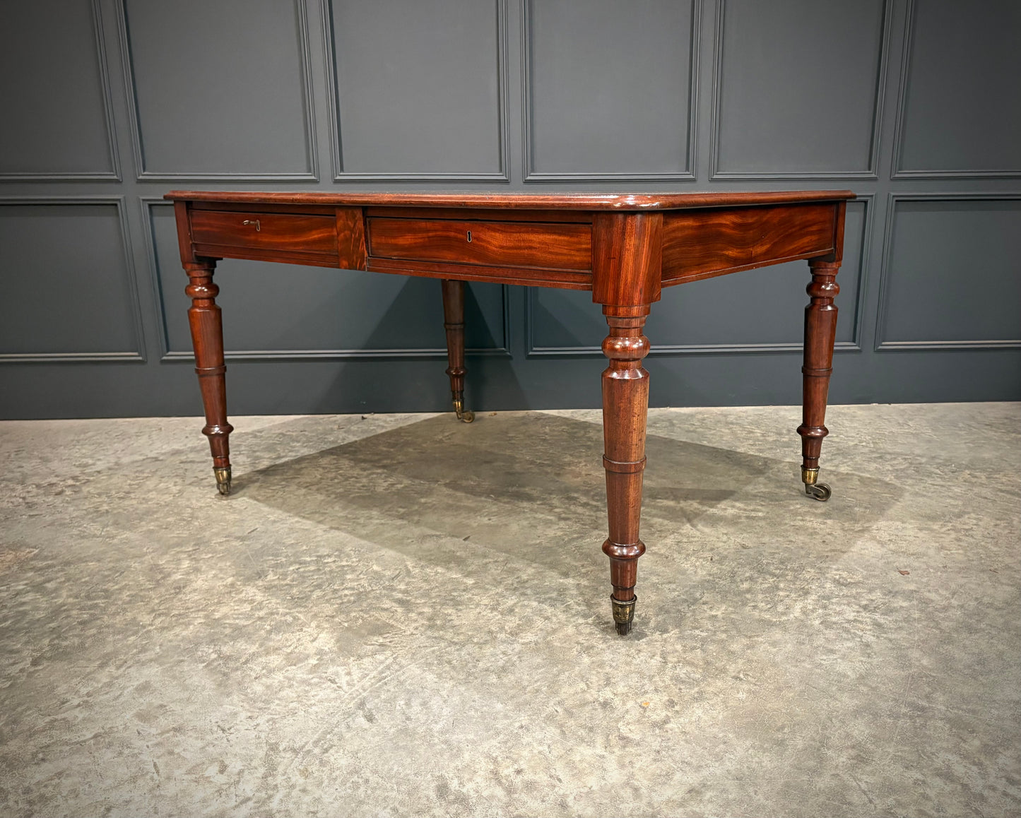 Cuban Mahogany Library Writing Table