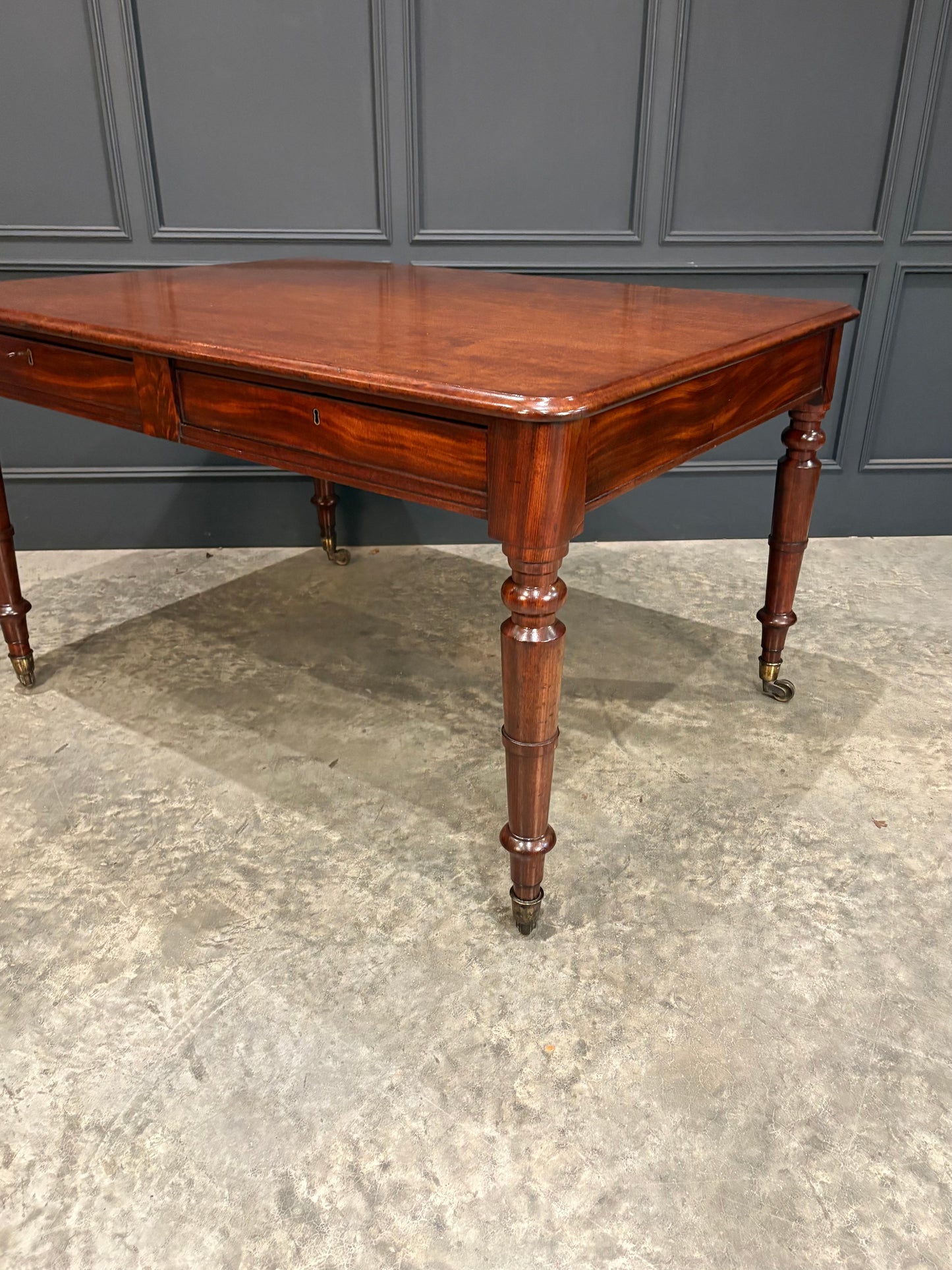 Cuban Mahogany Library Writing Table