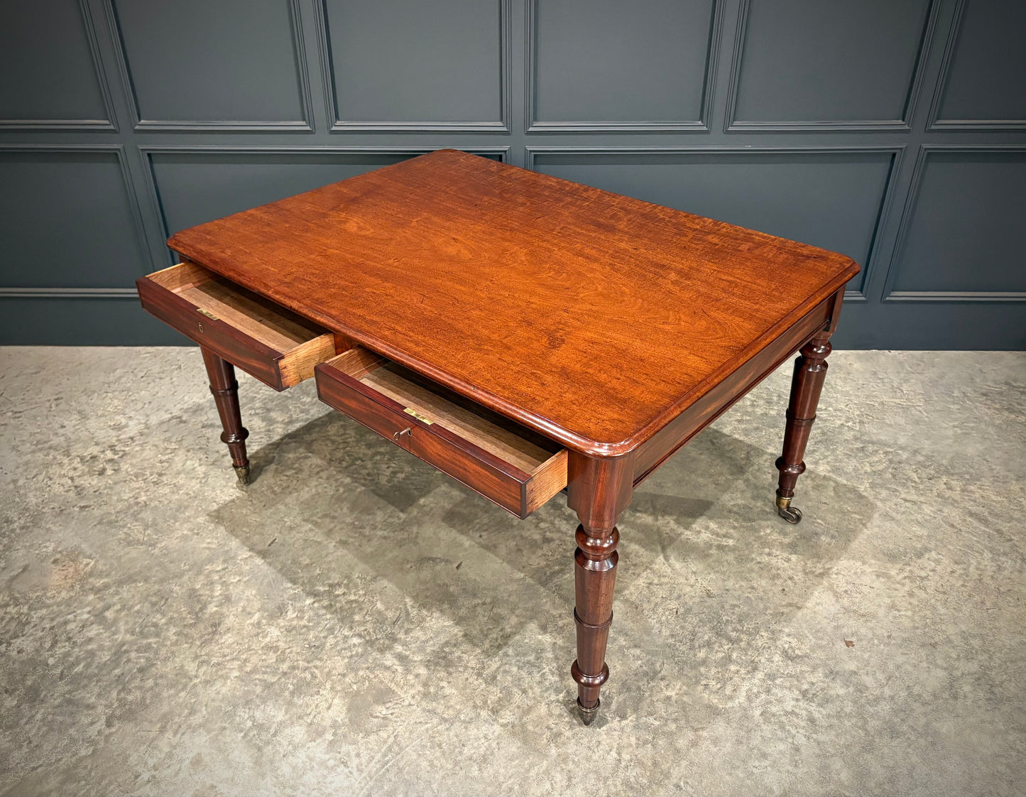 Cuban Mahogany Library Writing Table