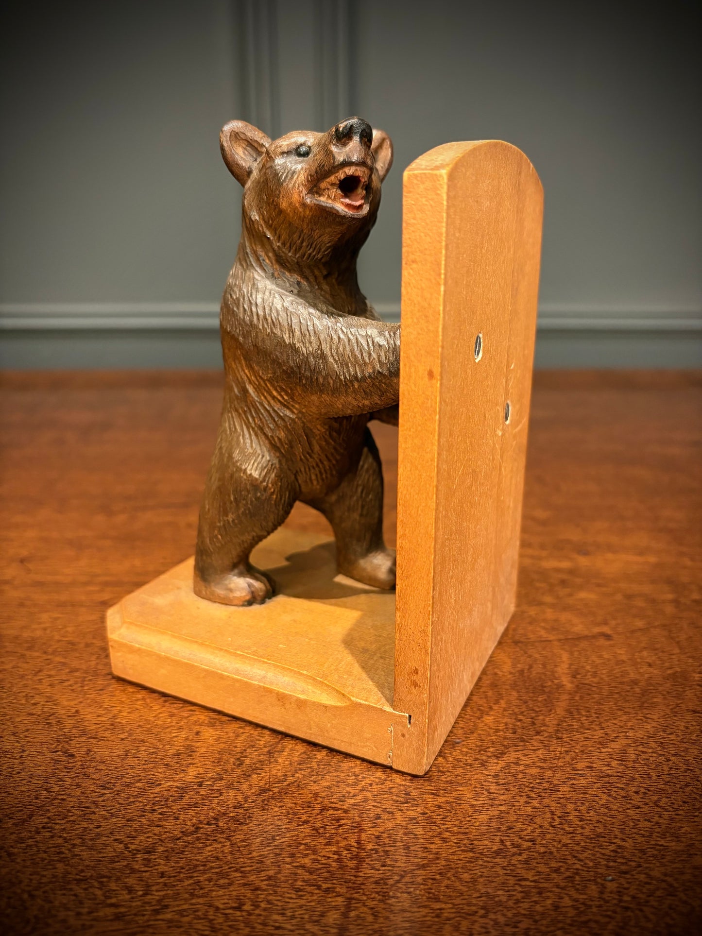 Pair of Carved Black Forest Bear Bookends