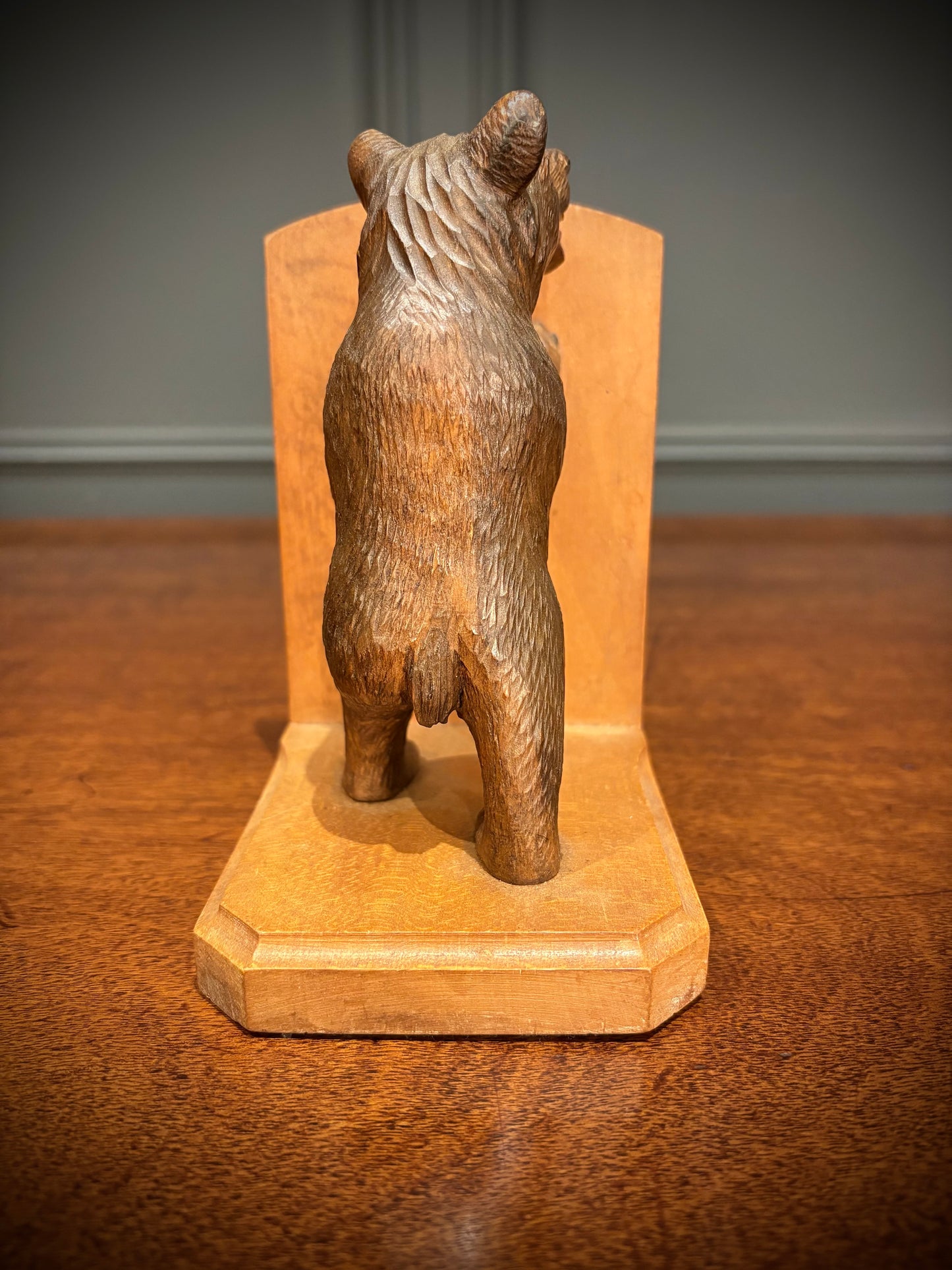 Pair of Carved Black Forest Bear Bookends