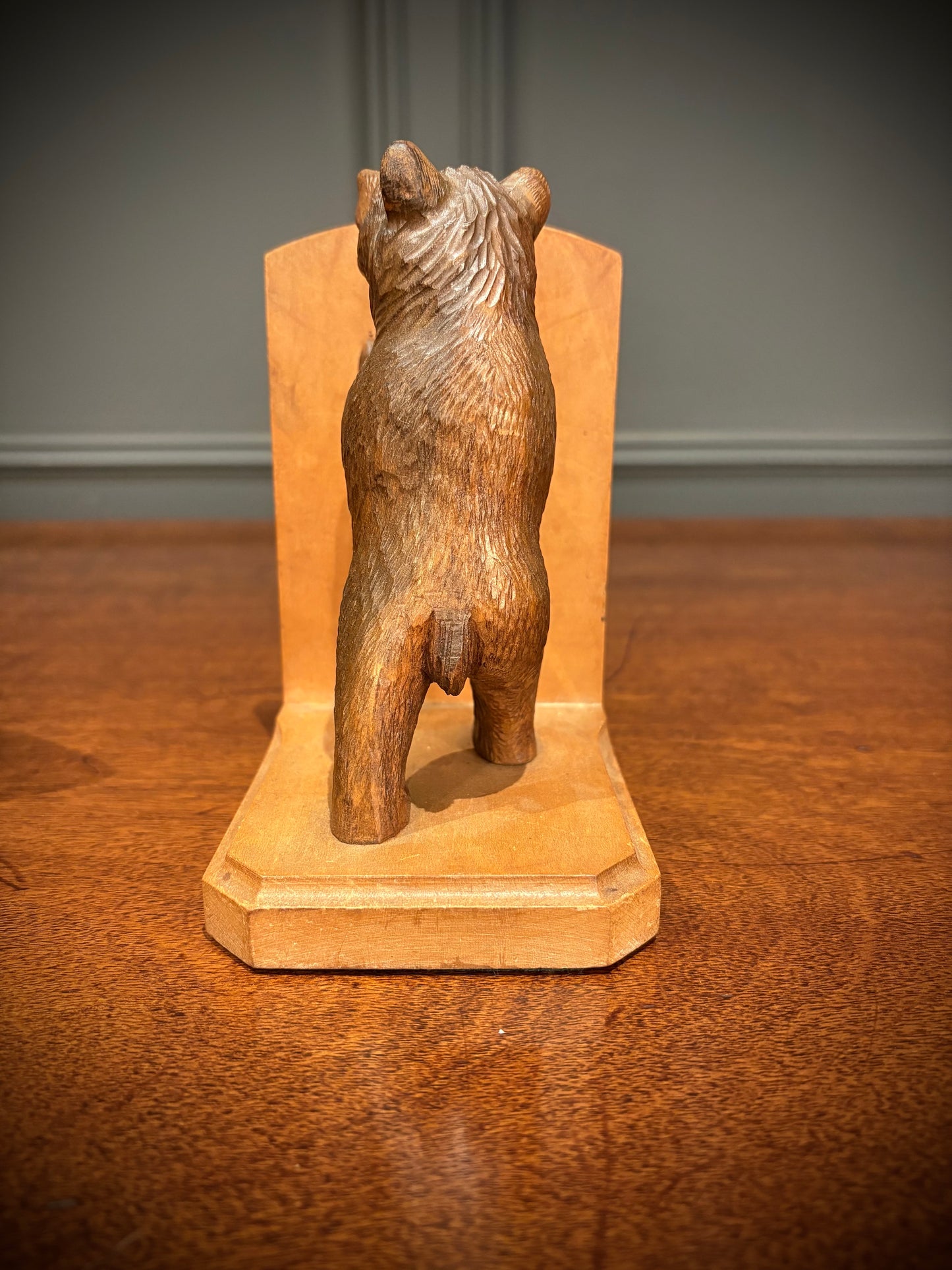 Pair of Carved Black Forest Bear Bookends