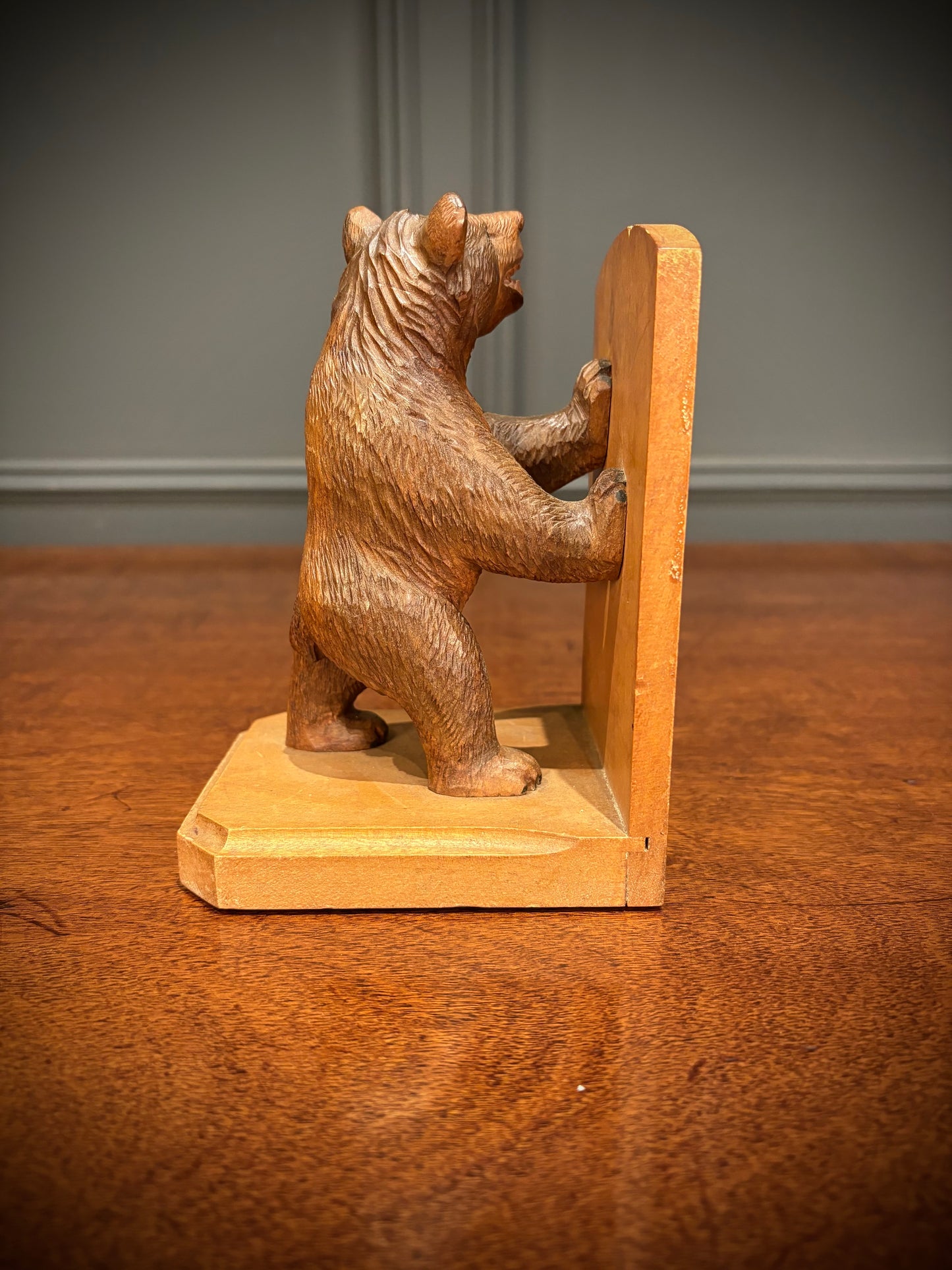 Pair of Carved Black Forest Bear Bookends