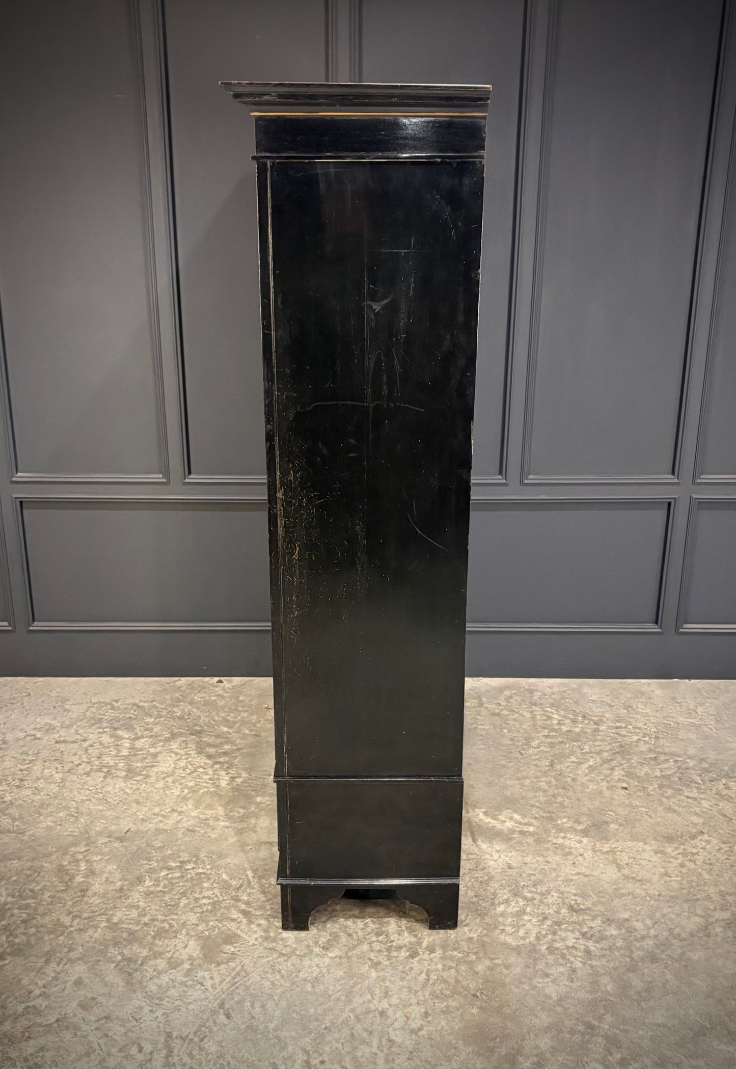 Black Lacquered Chinoiserie Wardrobe