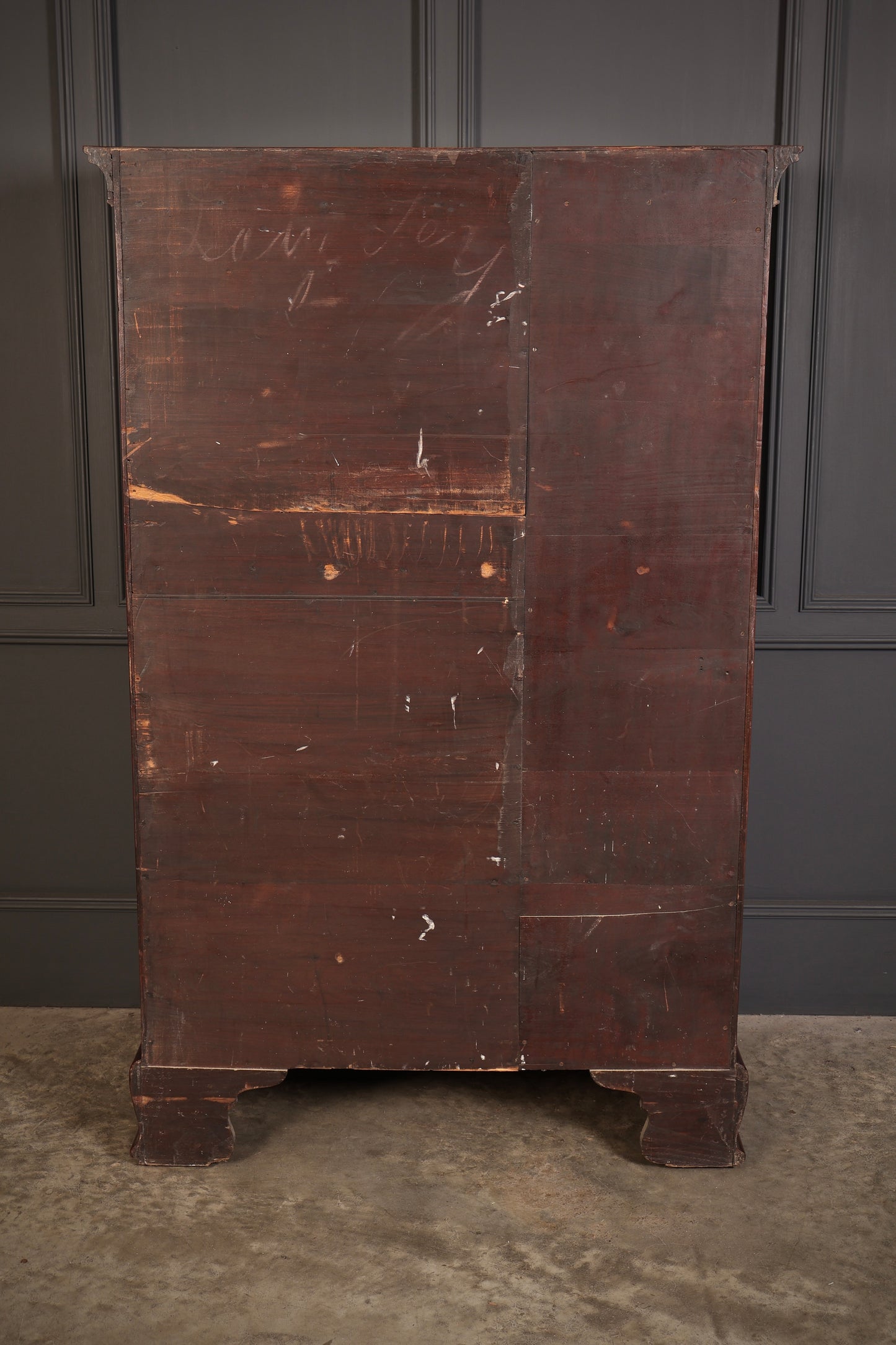 Rare George III Irish Mahogany Fitted Estate Cabinet