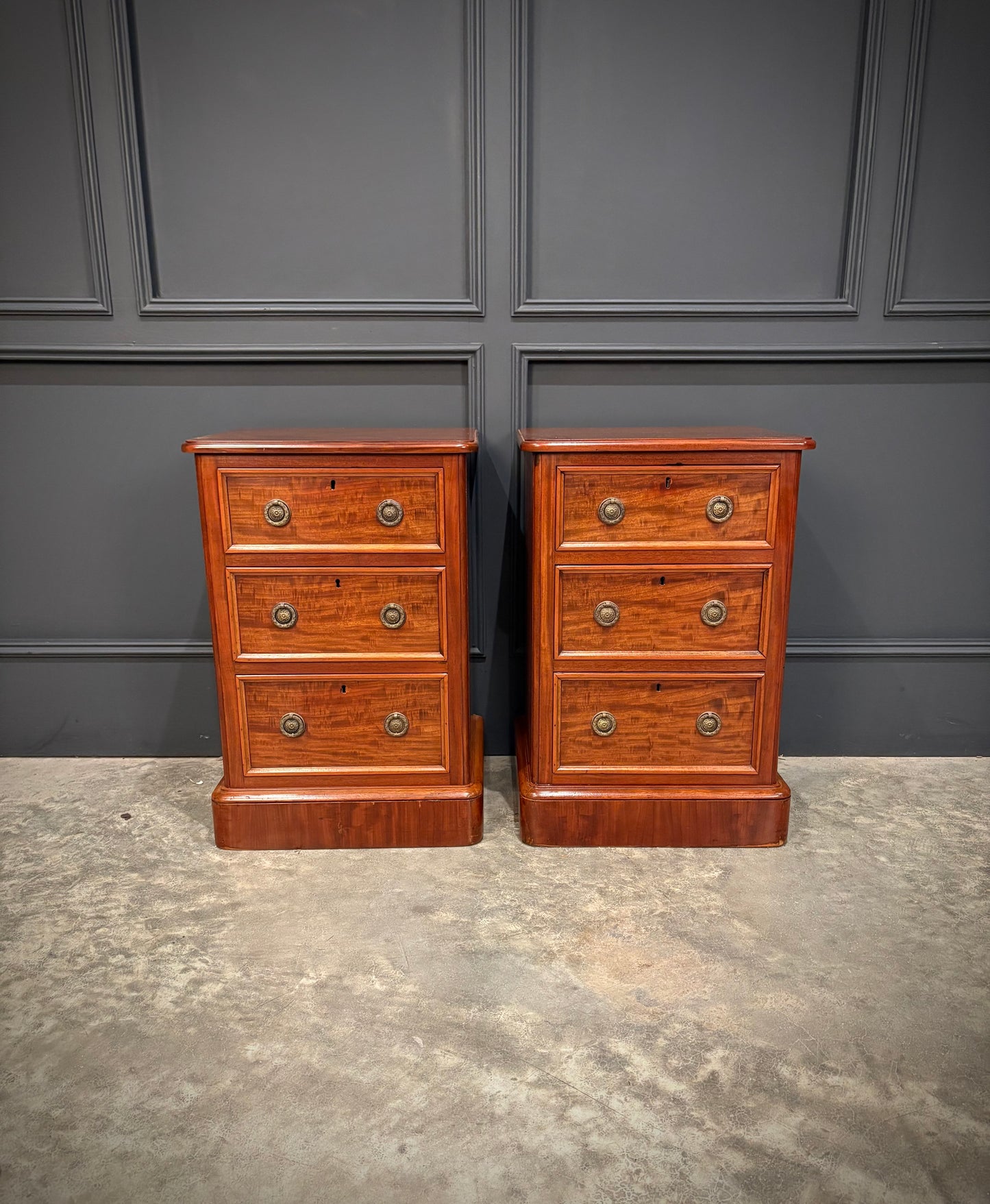 Pair of Victorian Mahogany Bedside Chests