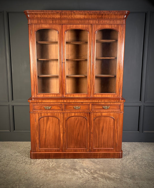 Victorian Mahogany Glazed Bookcase