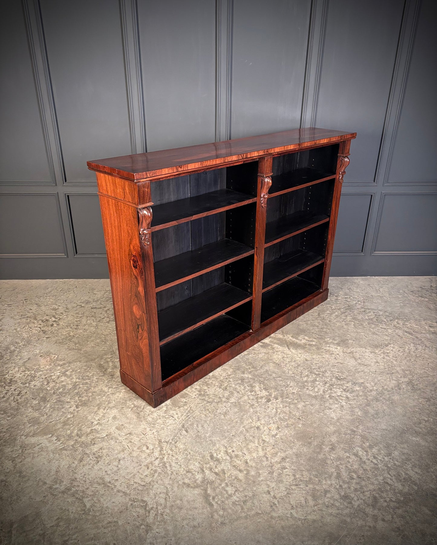 Victorian Rosewood Open Bookcase