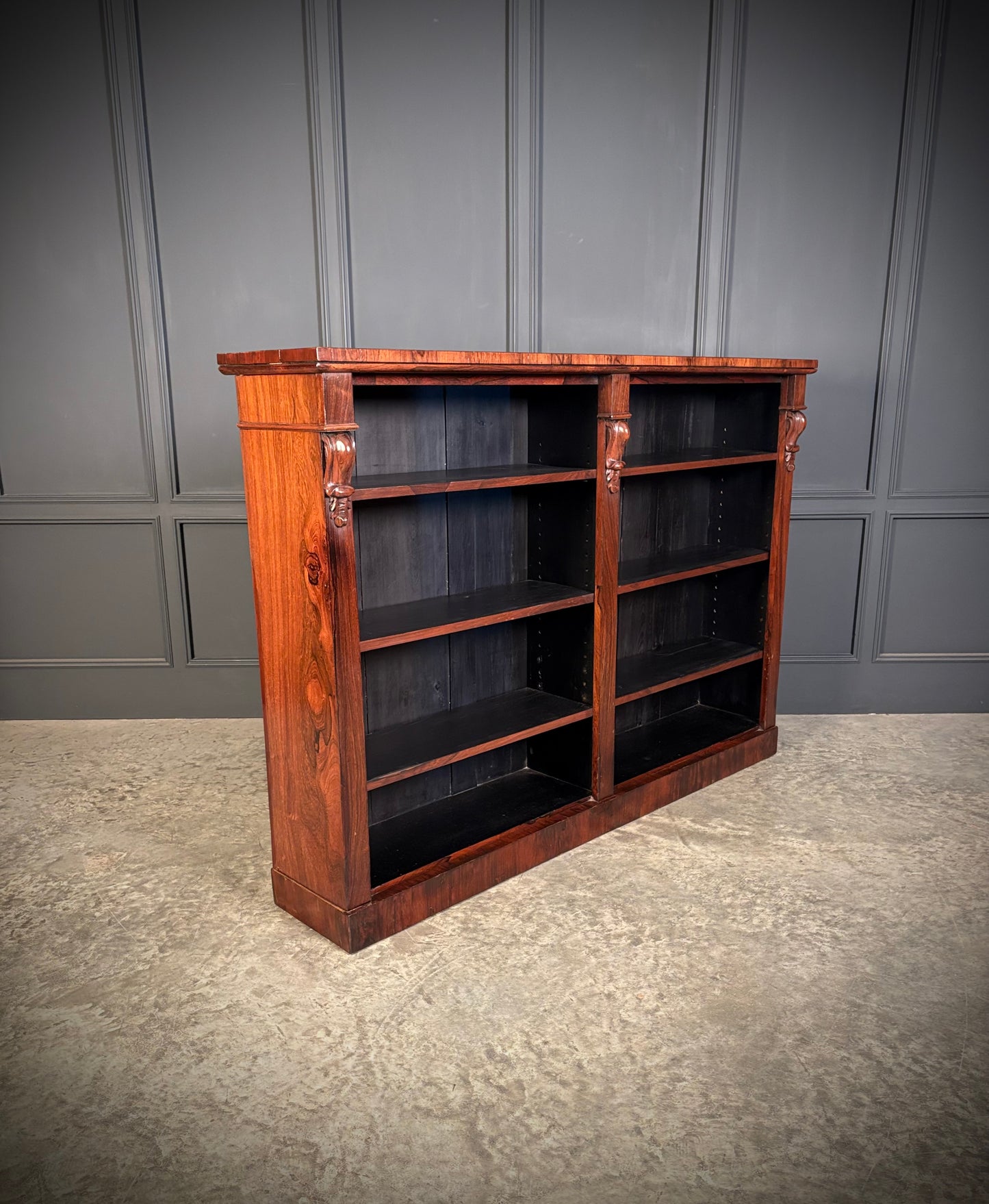 Victorian Rosewood Open Bookcase