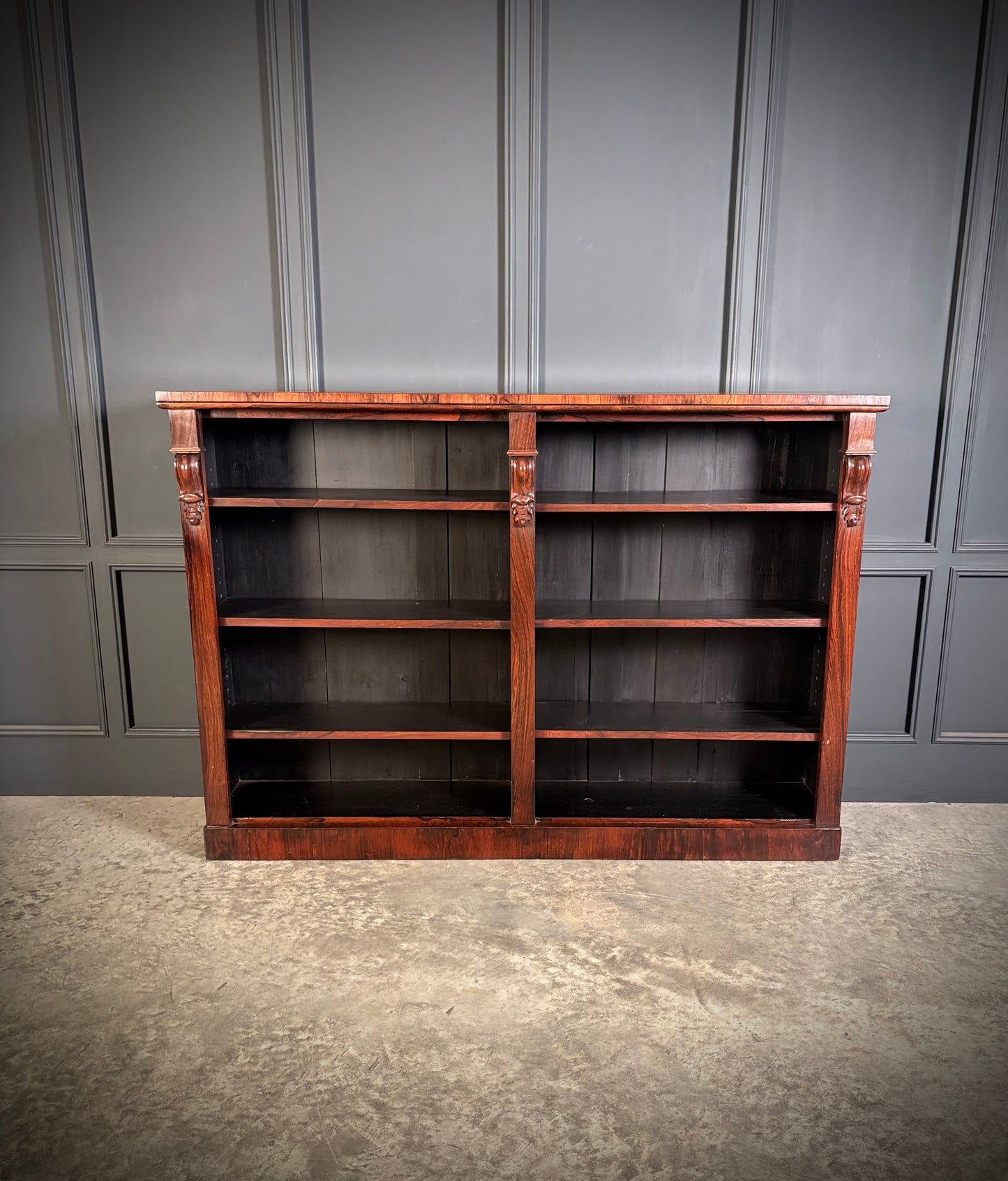 Victorian Rosewood Open Bookcase