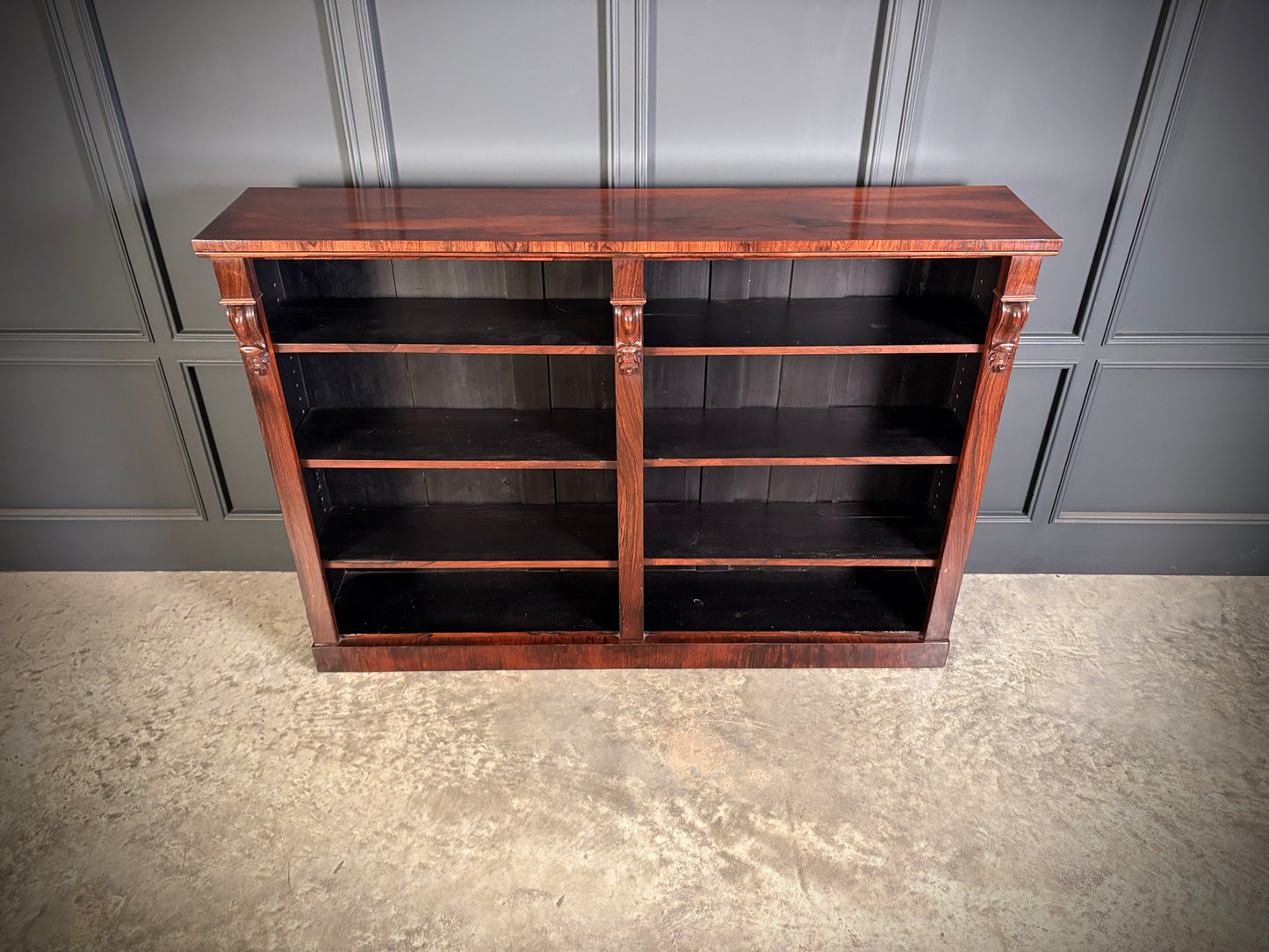 Victorian Rosewood Open Bookcase