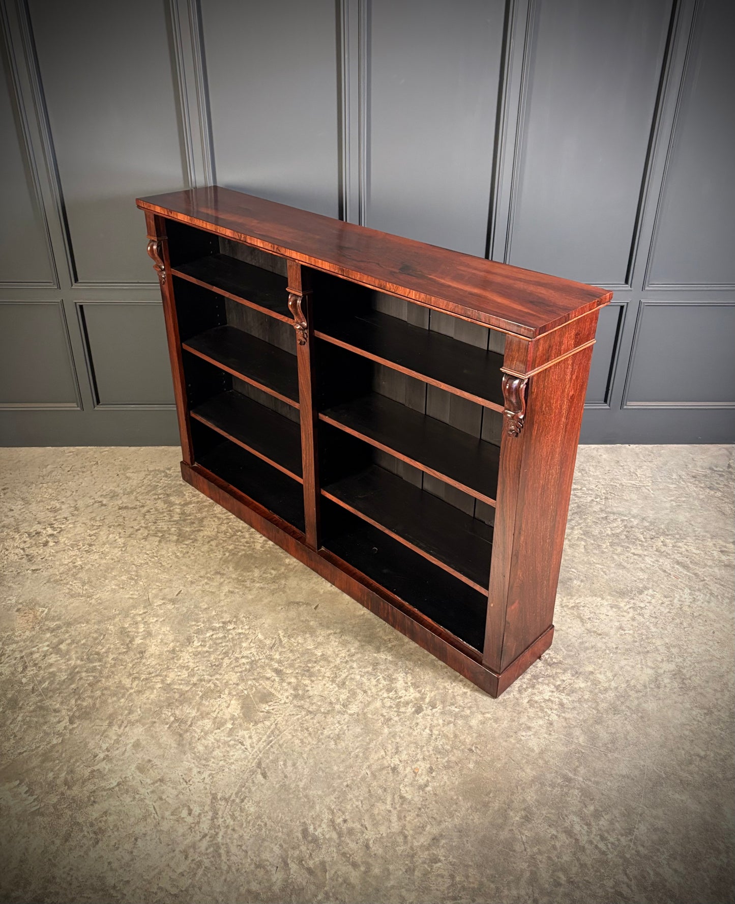 Victorian Rosewood Open Bookcase