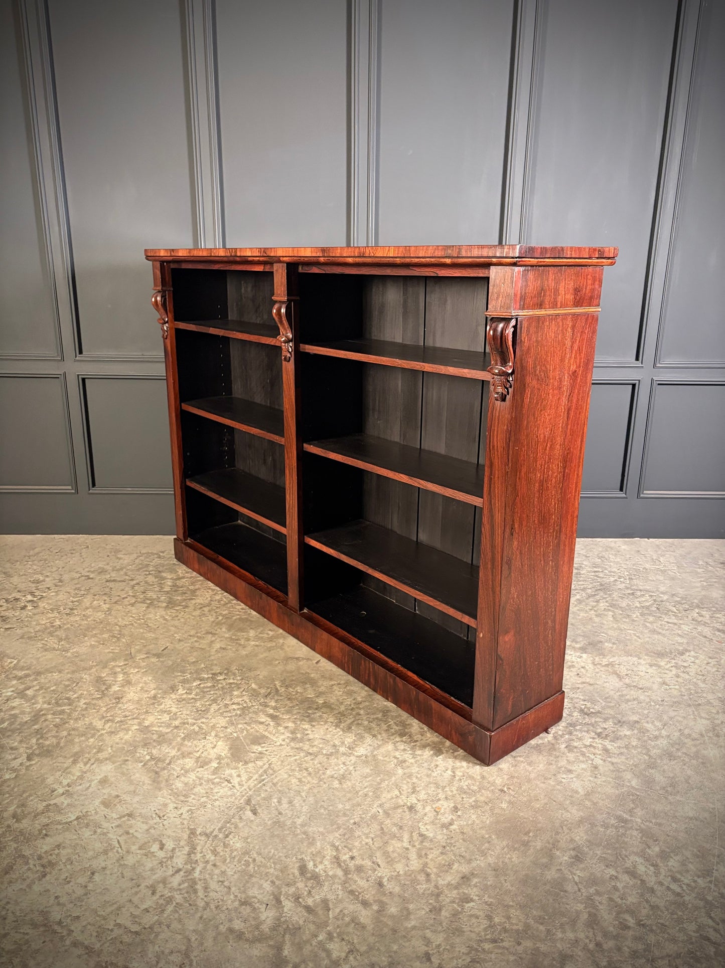Victorian Rosewood Open Bookcase