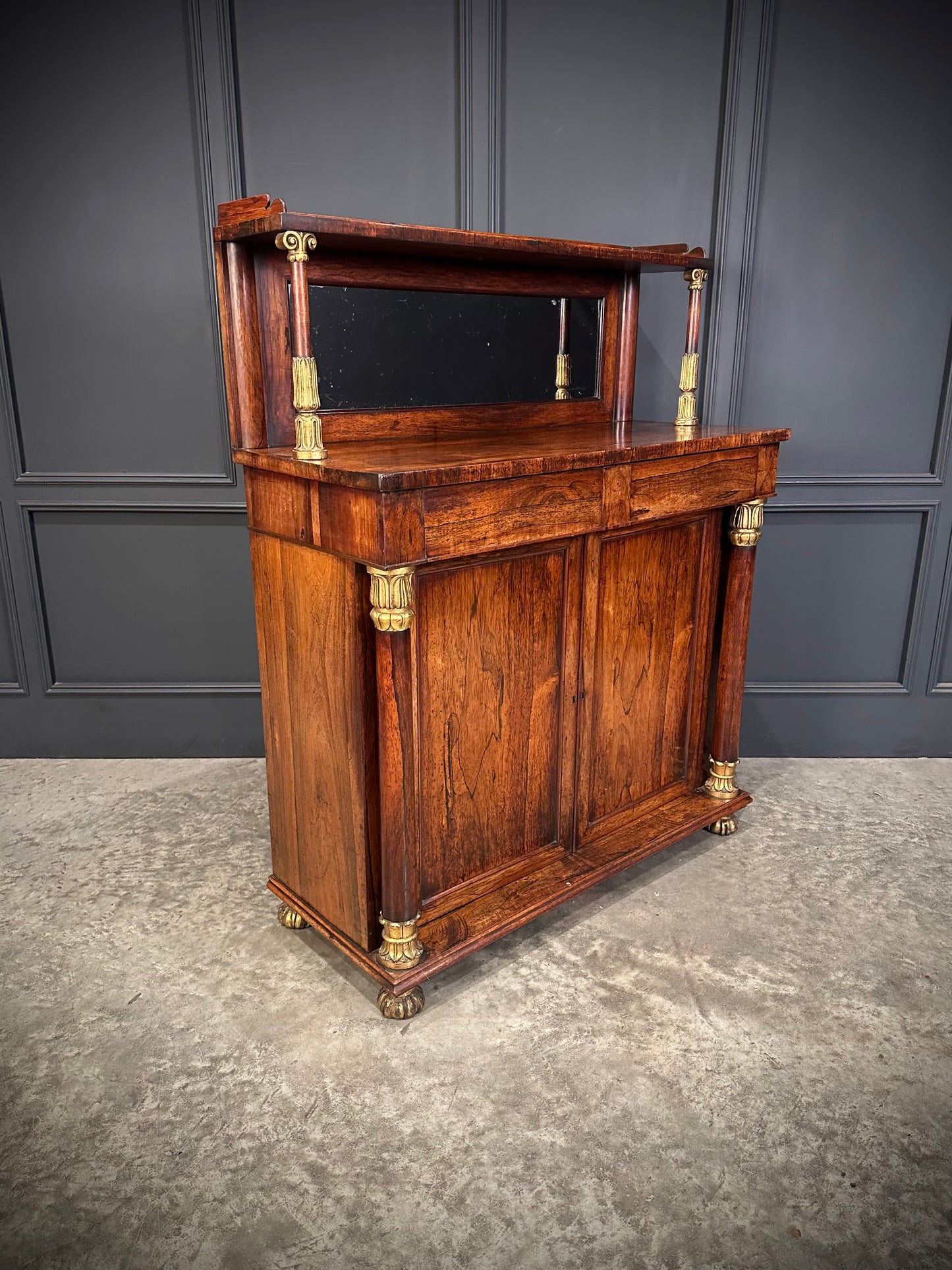 William IV Rosewood Chiffonier Side Cabinet
