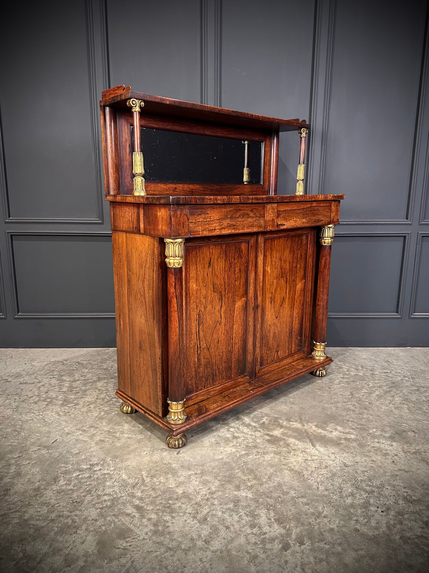 William IV Rosewood Chiffonier Side Cabinet