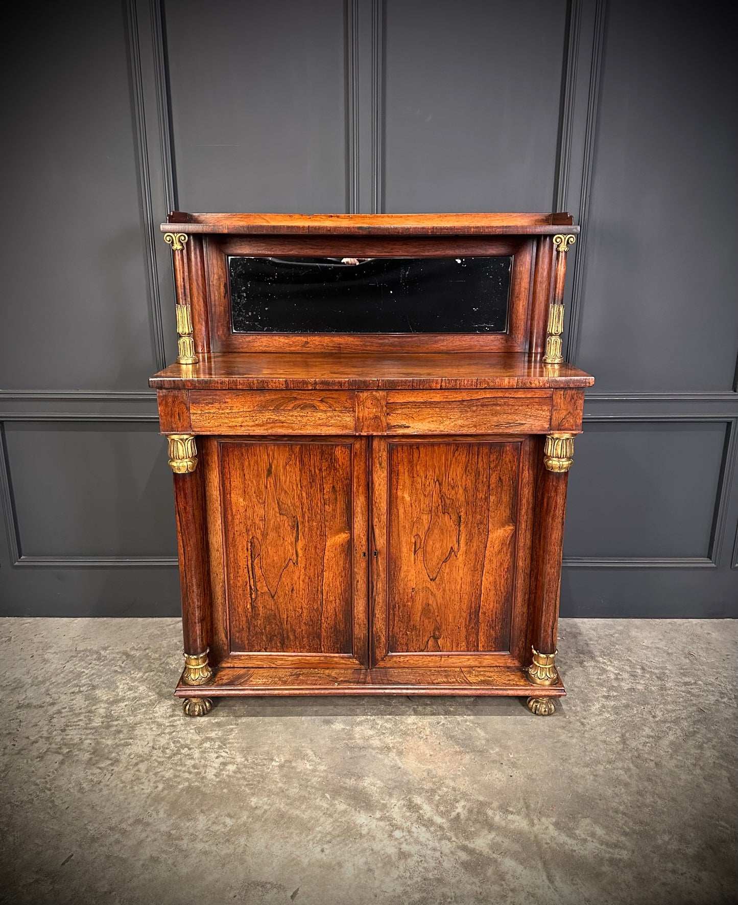 William IV Rosewood Chiffonier Side Cabinet