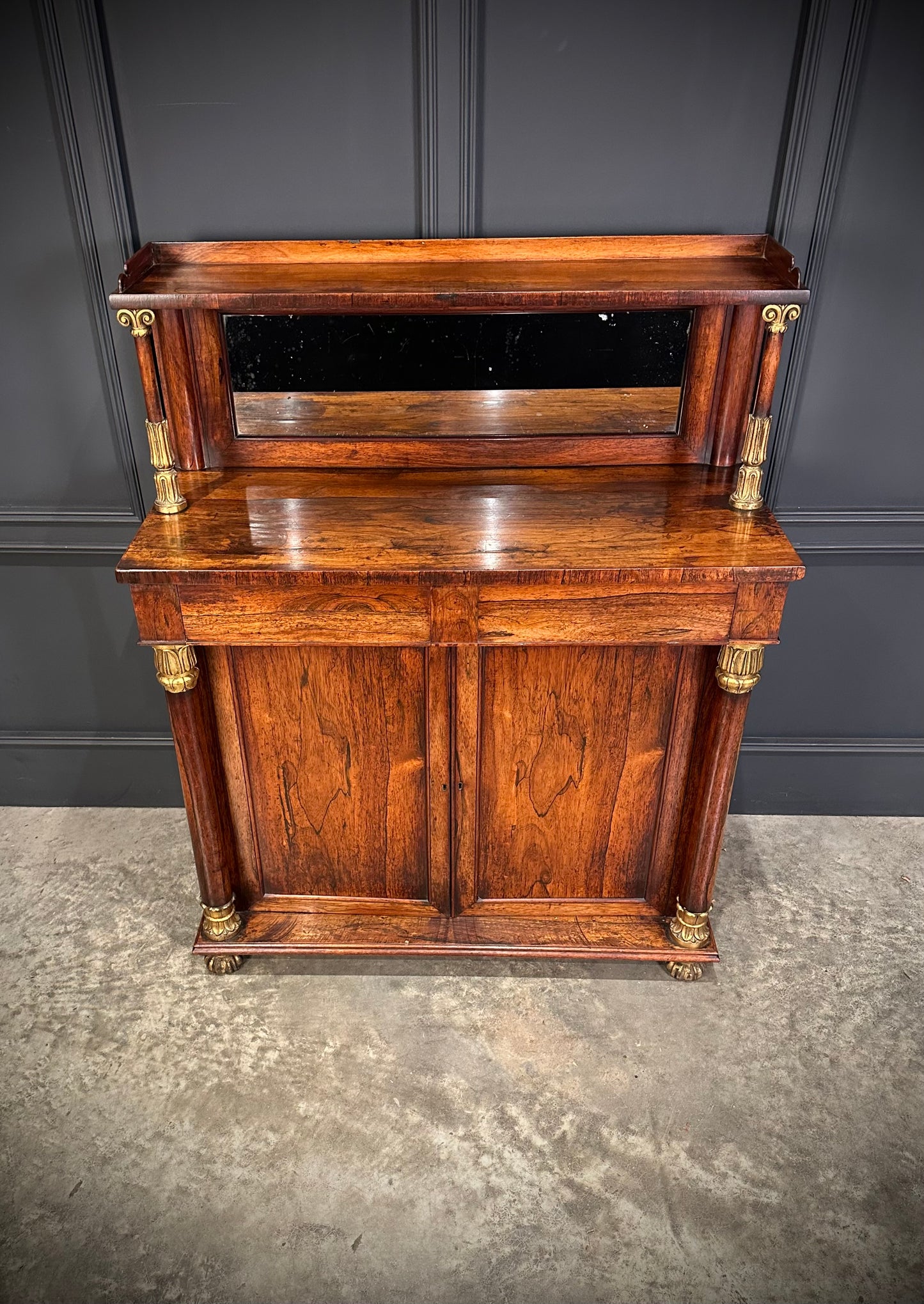 William IV Rosewood Chiffonier Side Cabinet