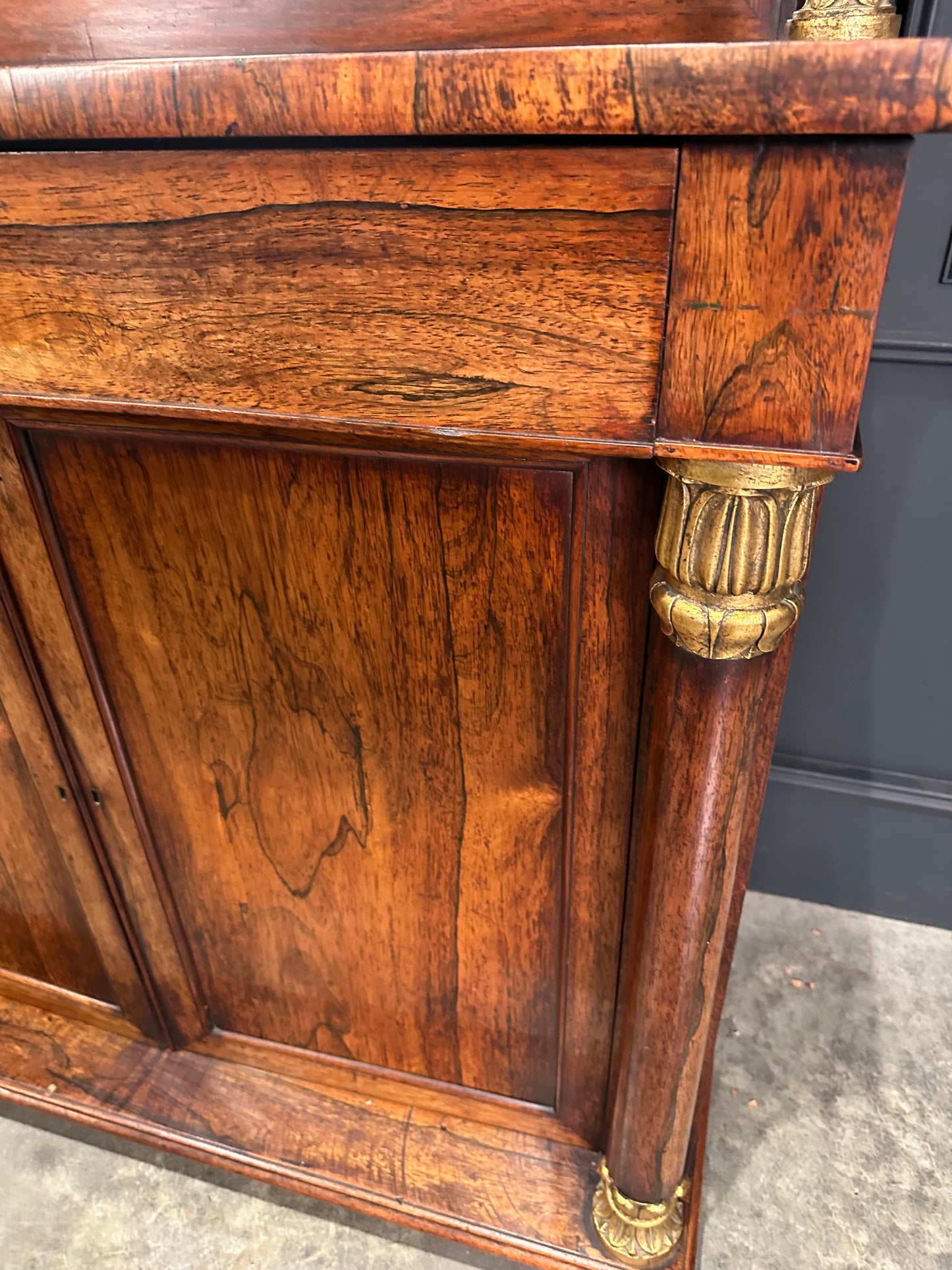 William IV Rosewood Chiffonier Side Cabinet
