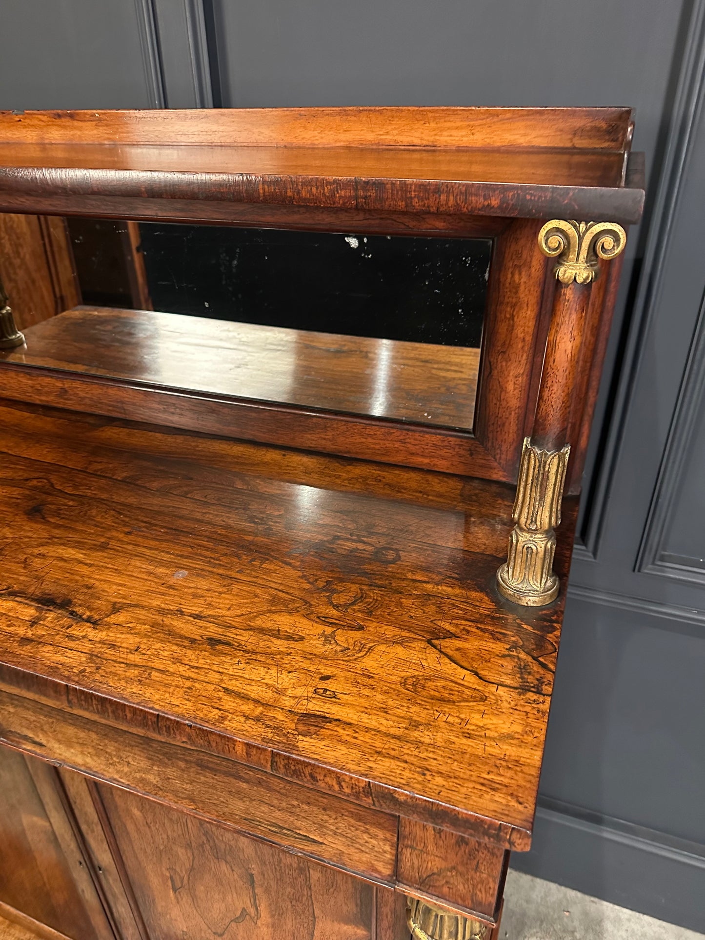 William IV Rosewood Chiffonier Side Cabinet