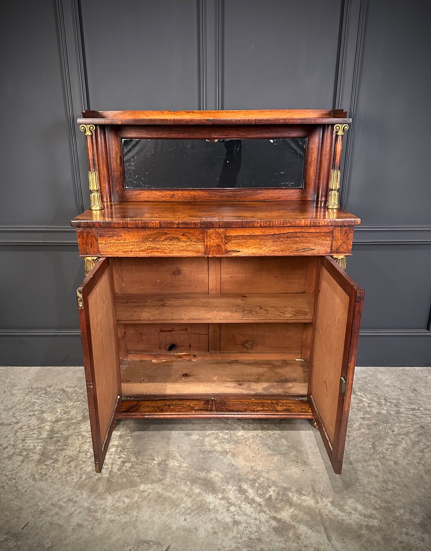 William IV Rosewood Chiffonier Side Cabinet