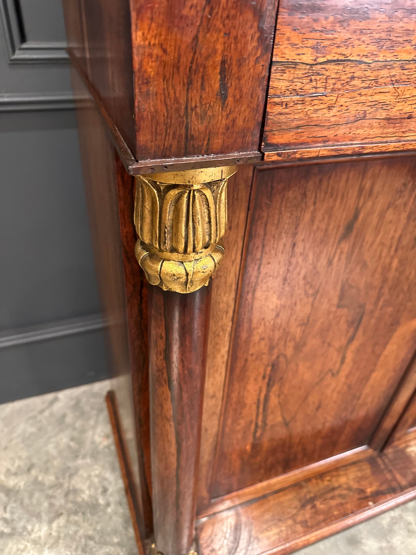 William IV Rosewood Chiffonier Side Cabinet