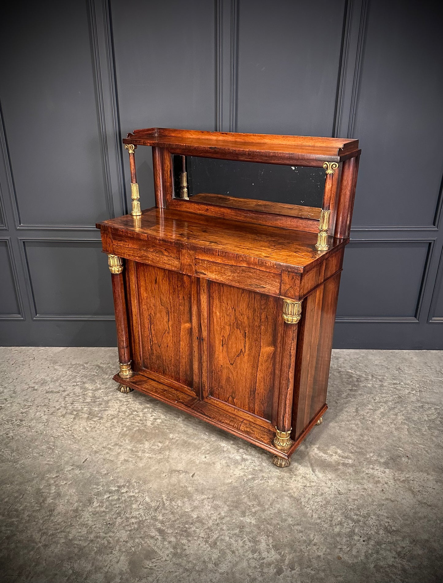 William IV Rosewood Chiffonier Side Cabinet
