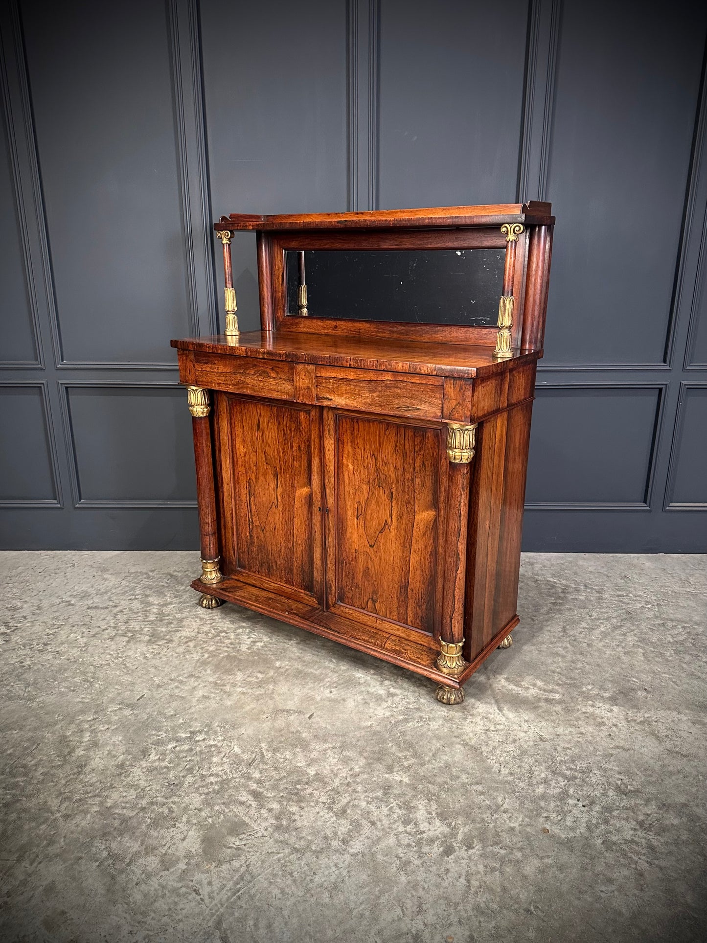William IV Rosewood Chiffonier Side Cabinet