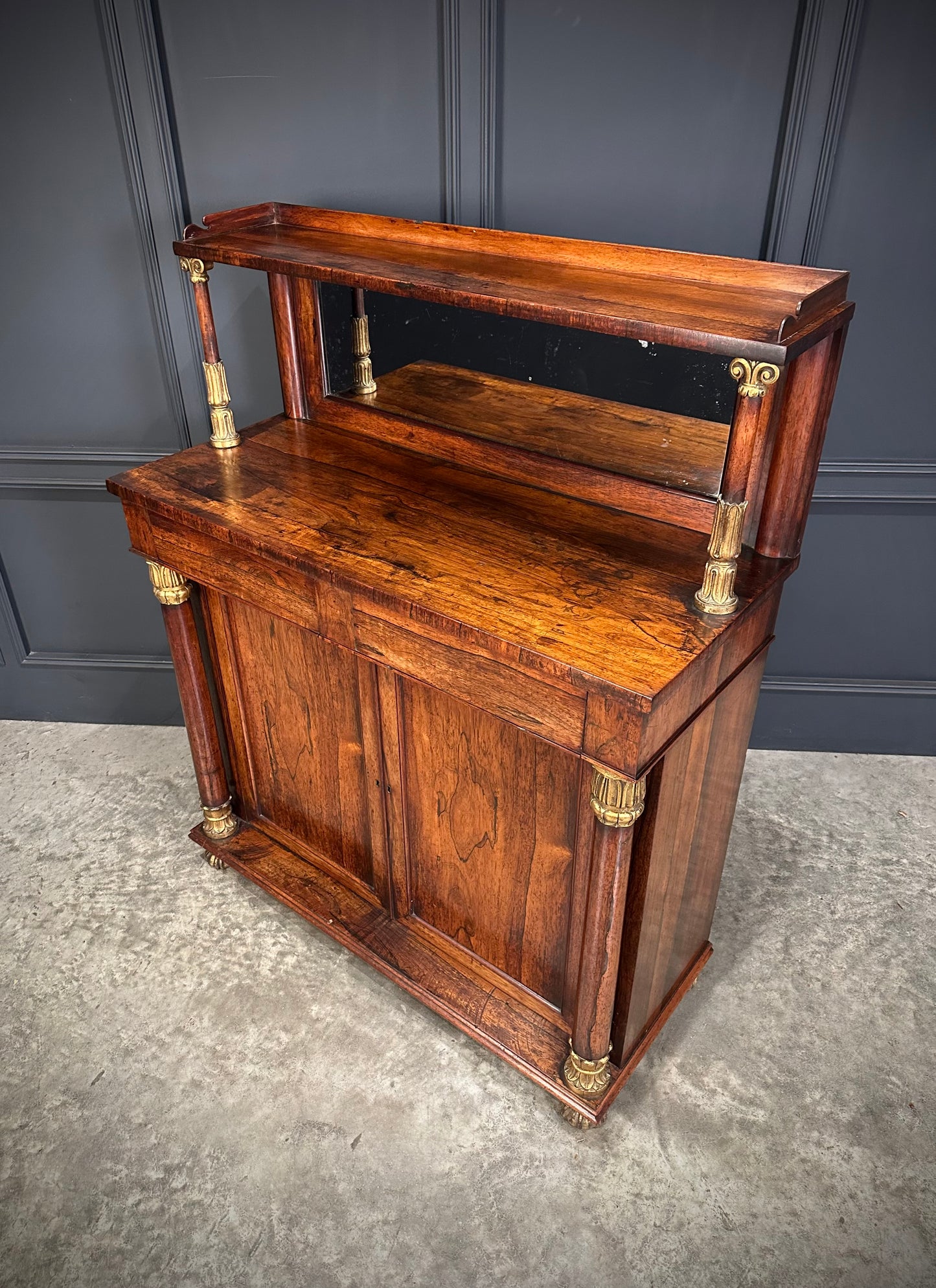 William IV Rosewood Chiffonier Side Cabinet