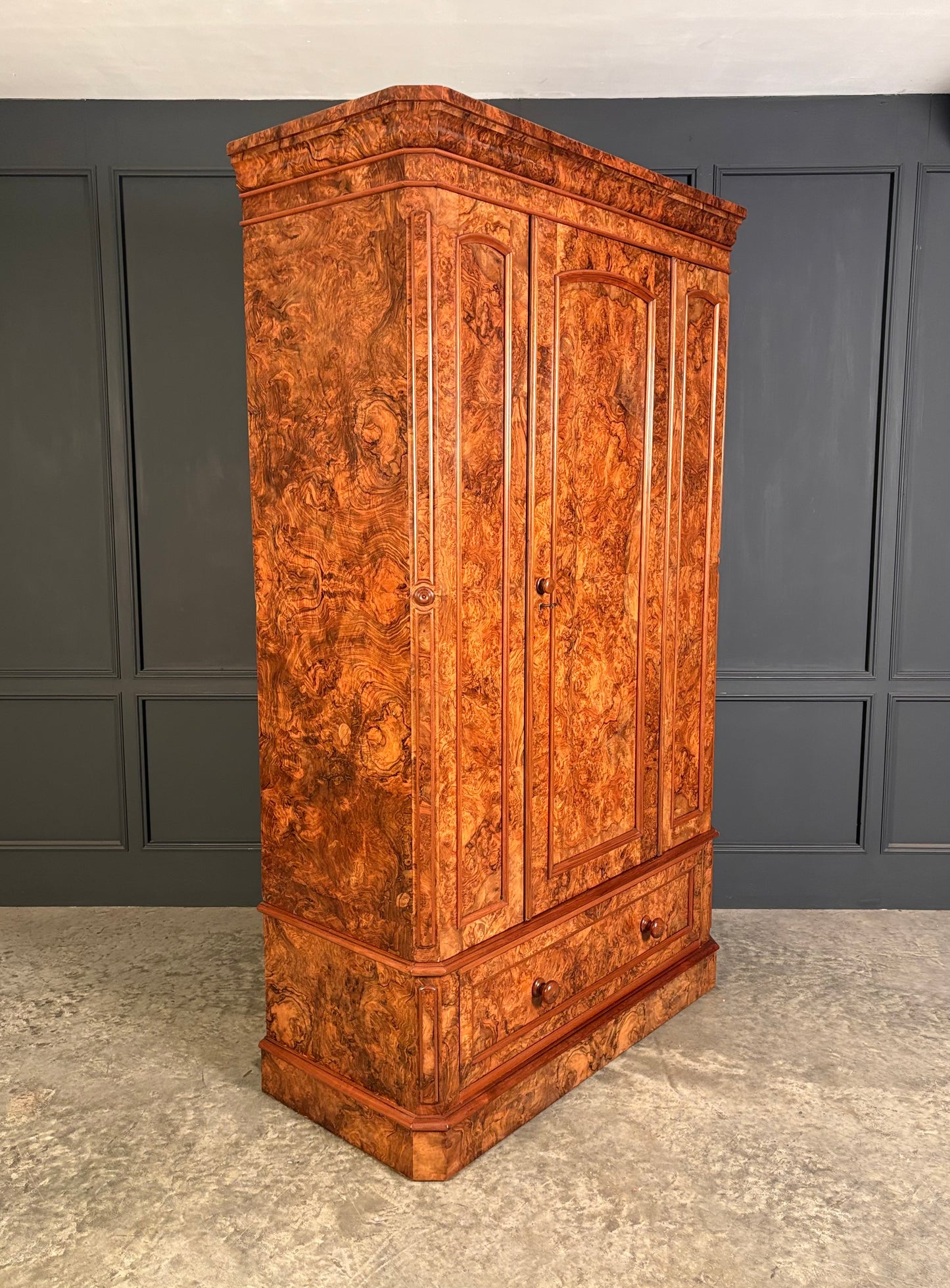 Victorian Burr Walnut Wardrobe