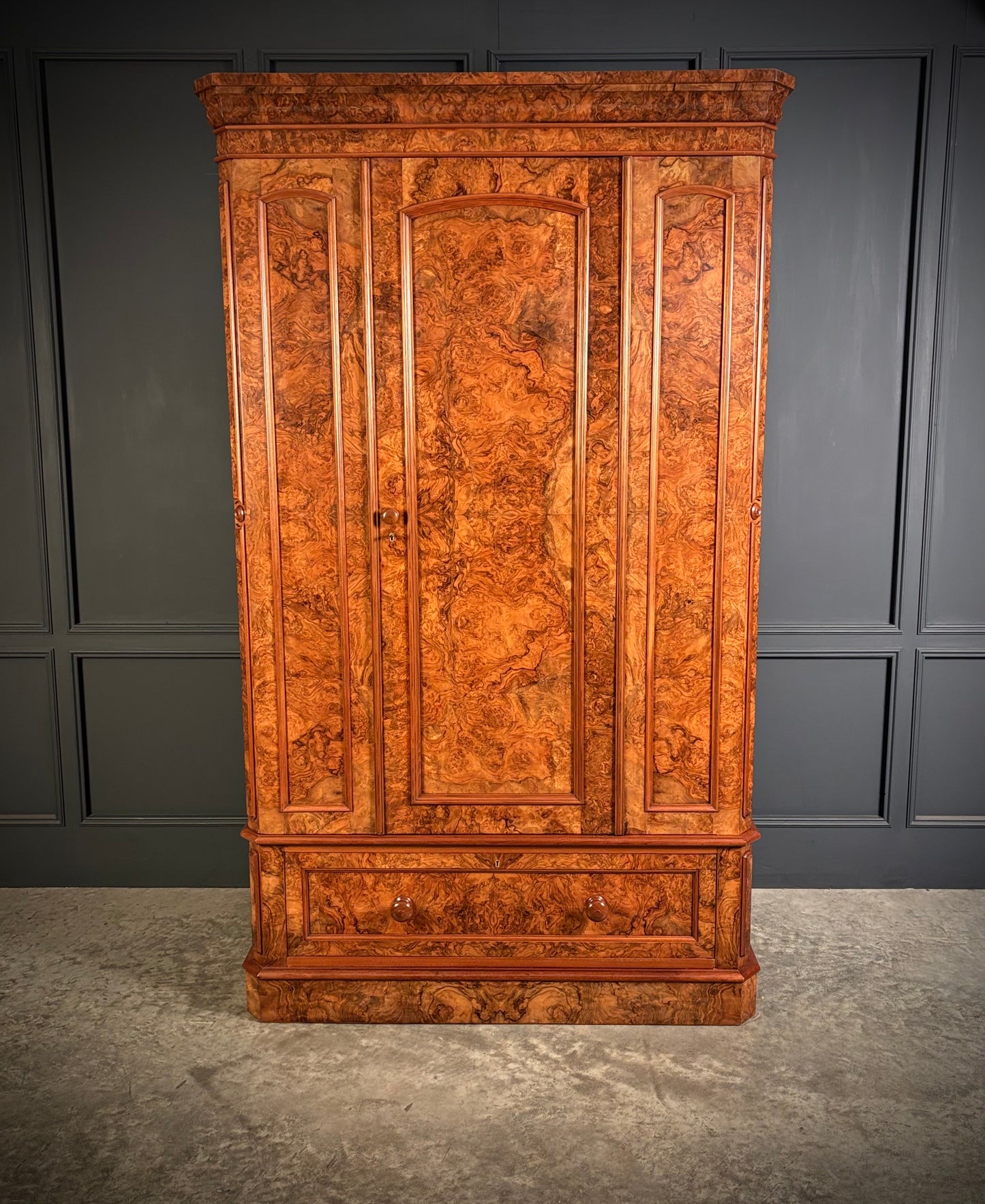 Victorian Burr Walnut Wardrobe