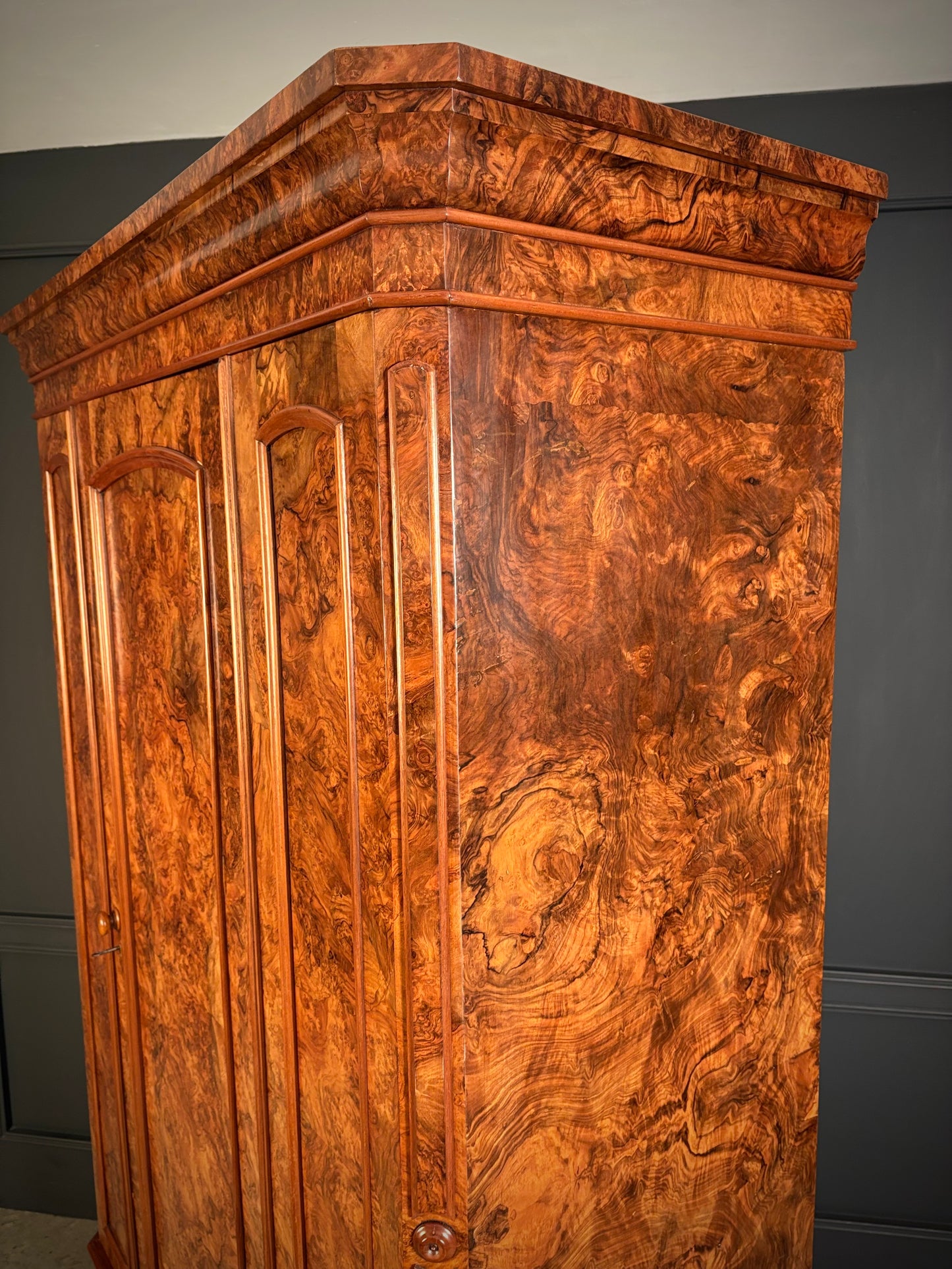 Victorian Burr Walnut Wardrobe