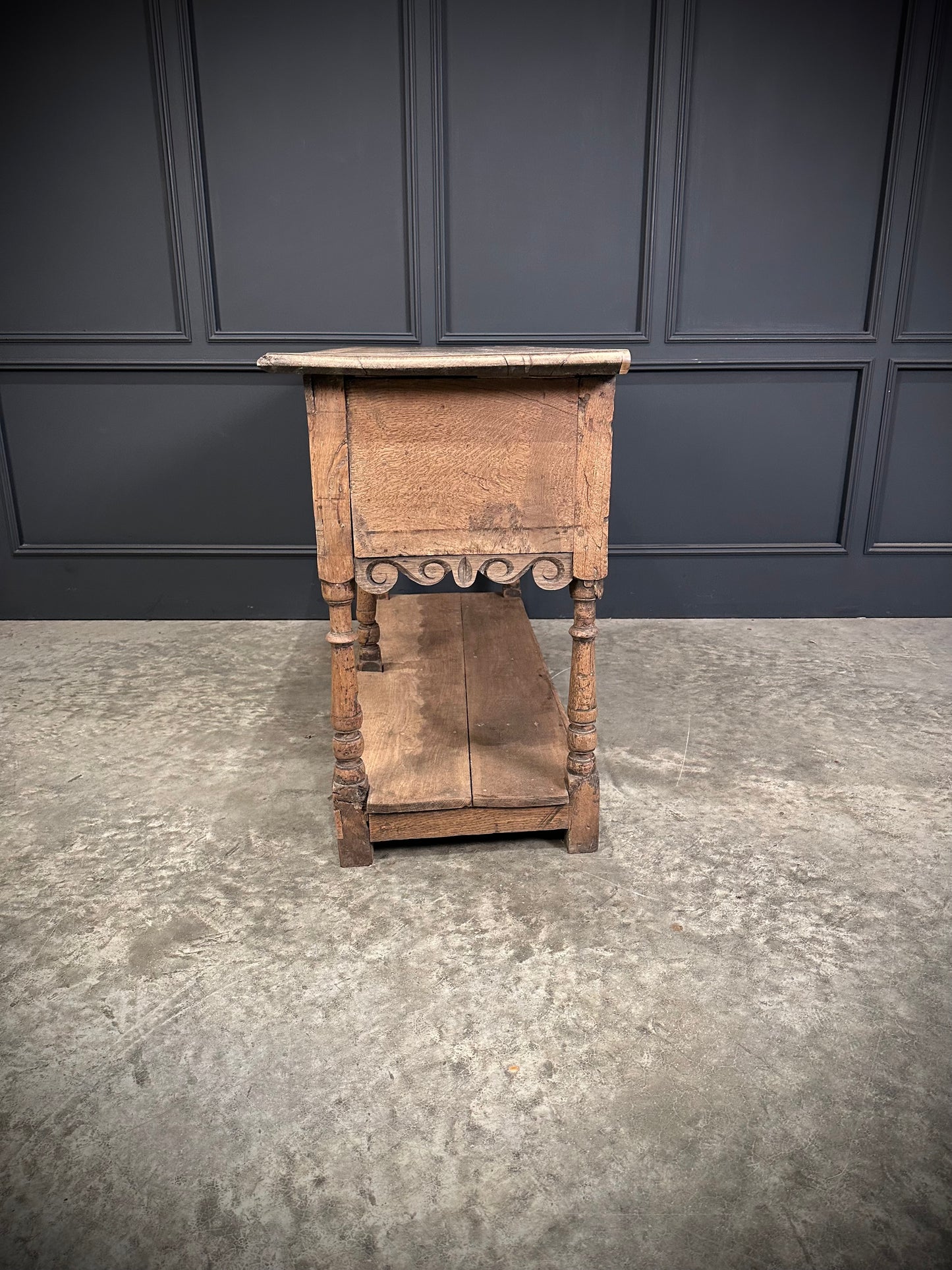18th Century Bleached Oak Potboard Dresser