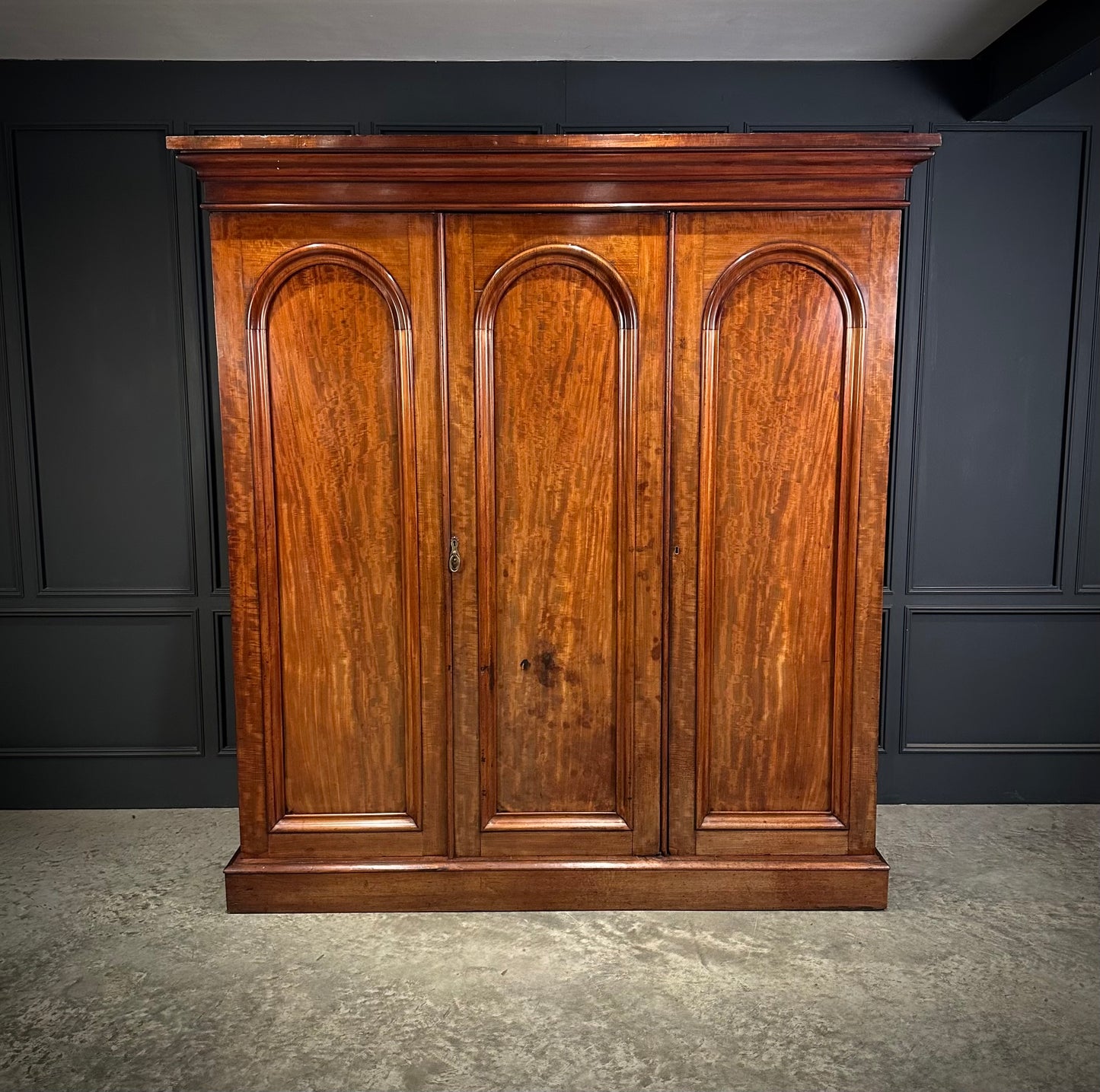 Victorian Mahogany Triple Wardrobe