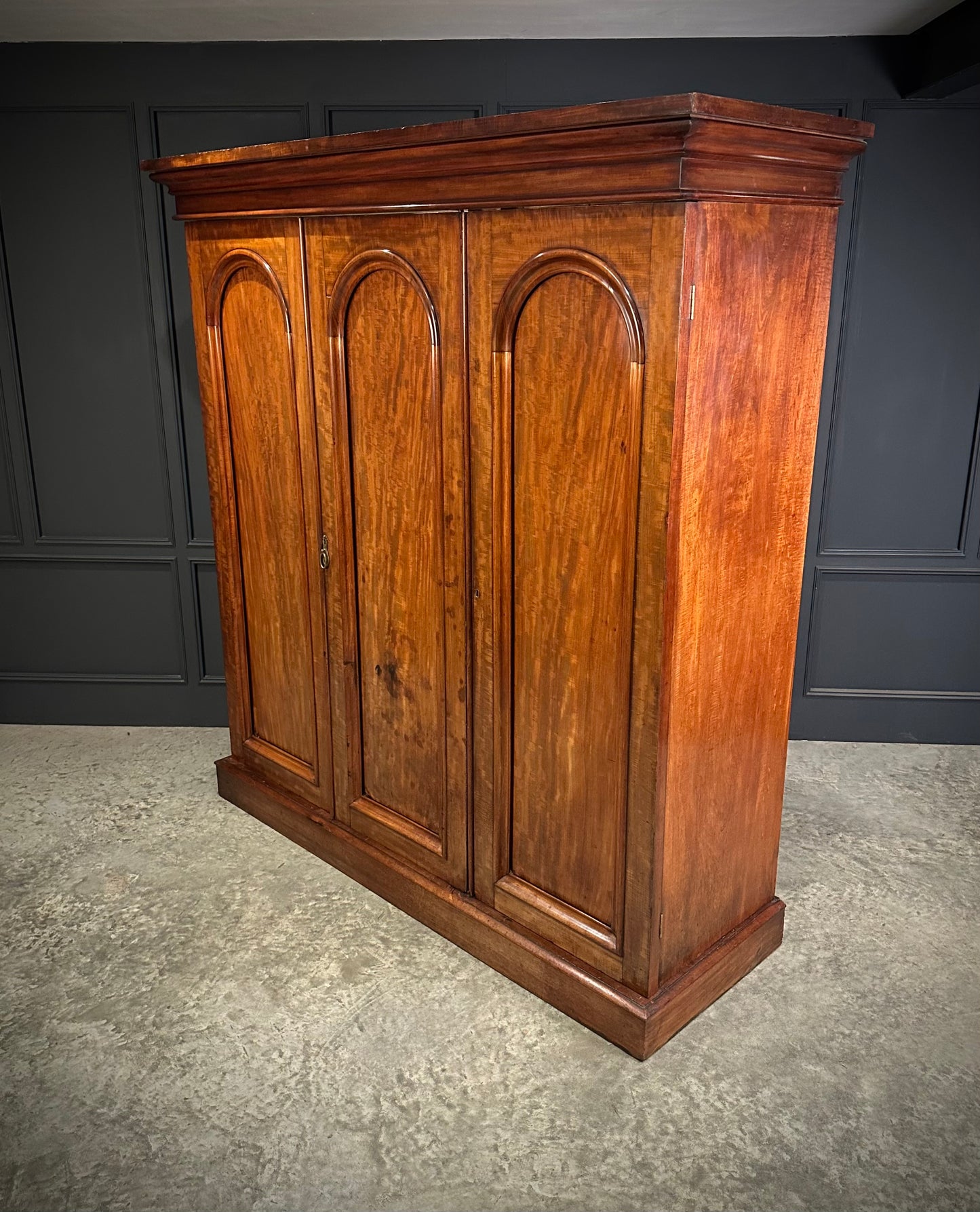 Victorian Mahogany Triple Wardrobe