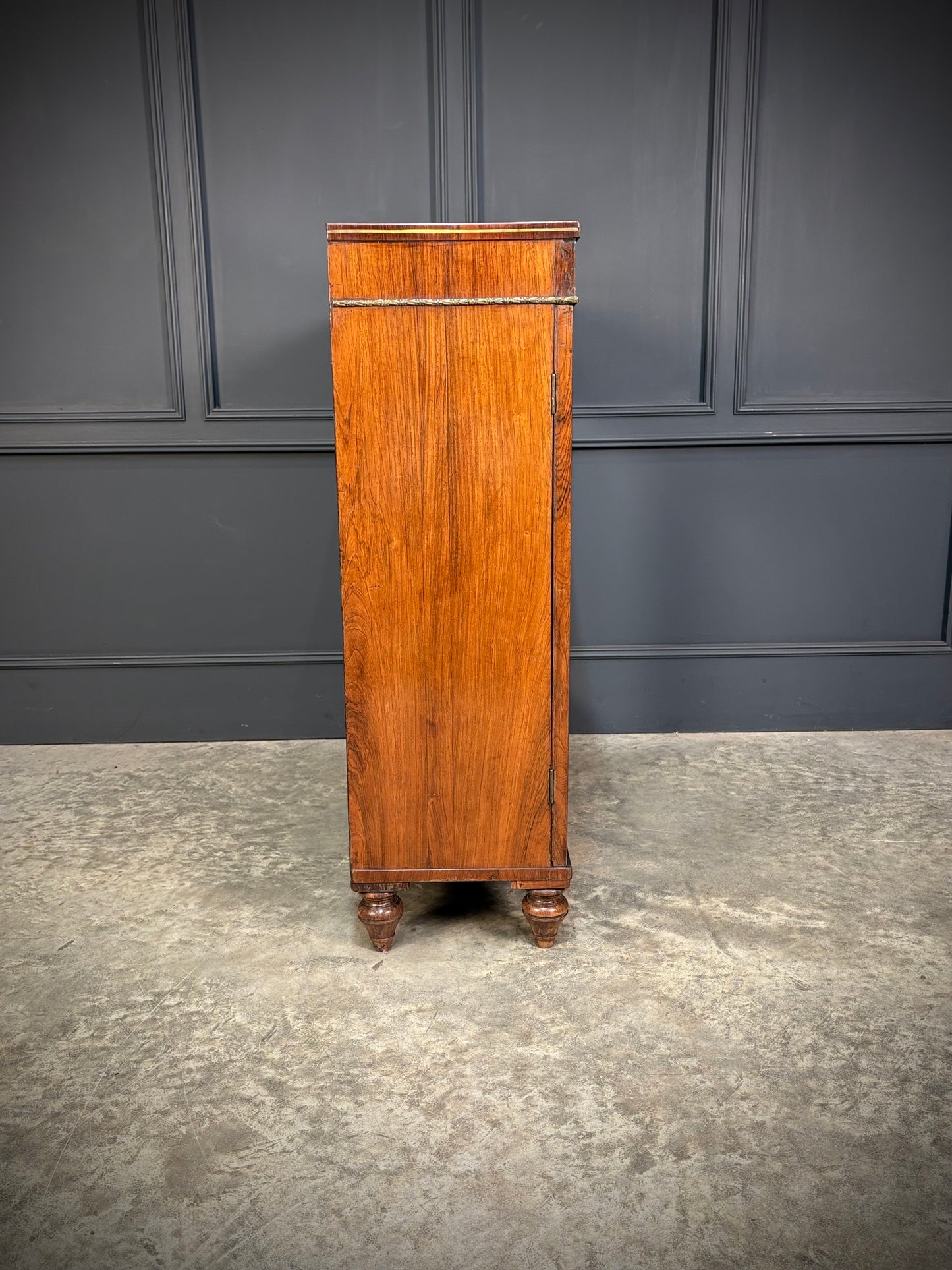 Regency Rosewood Brass Inlaid Cabinet