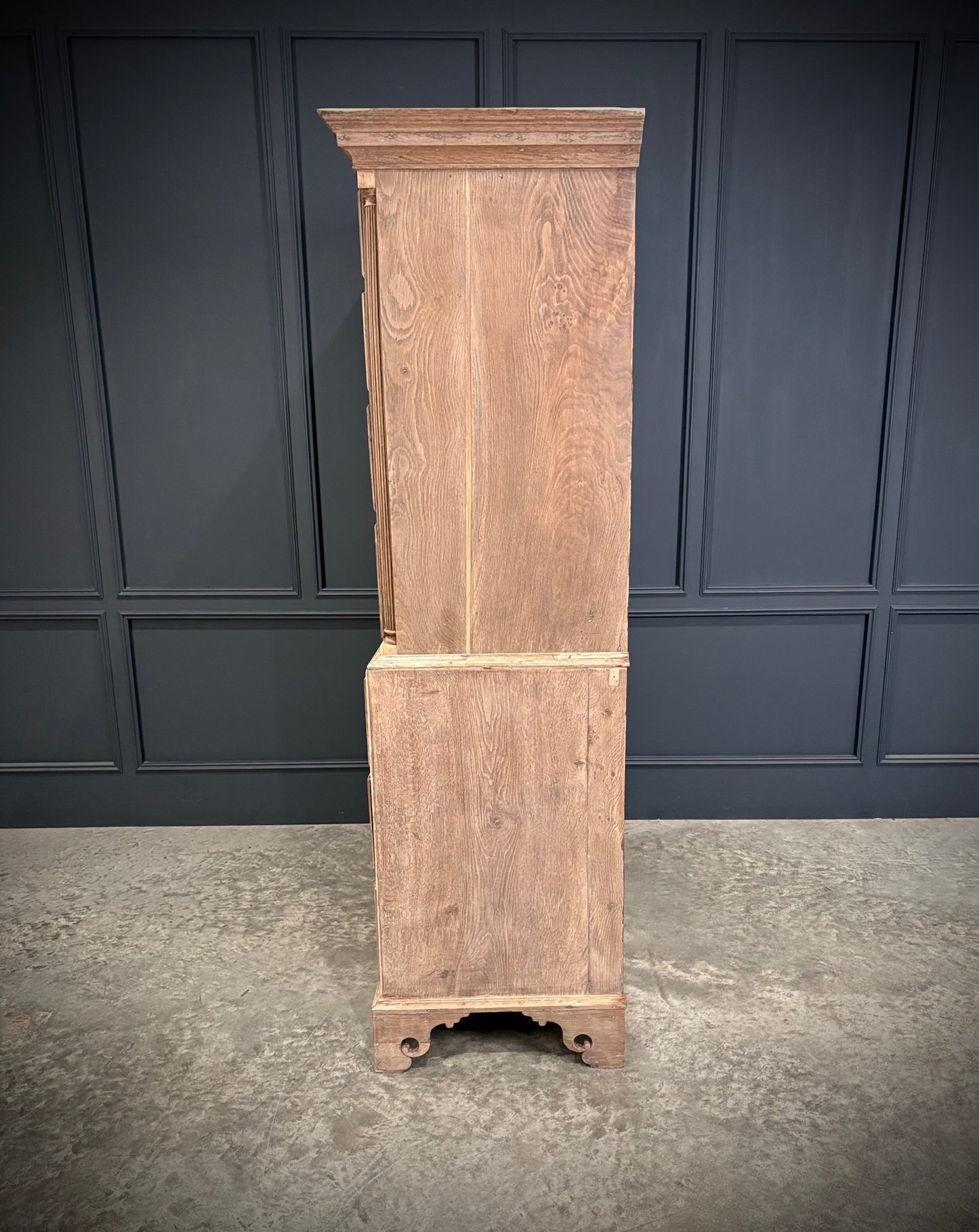 Georgian Bleached Oak Chest on Chest