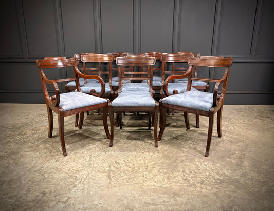 Set of Ten Mahogany Dining Chairs